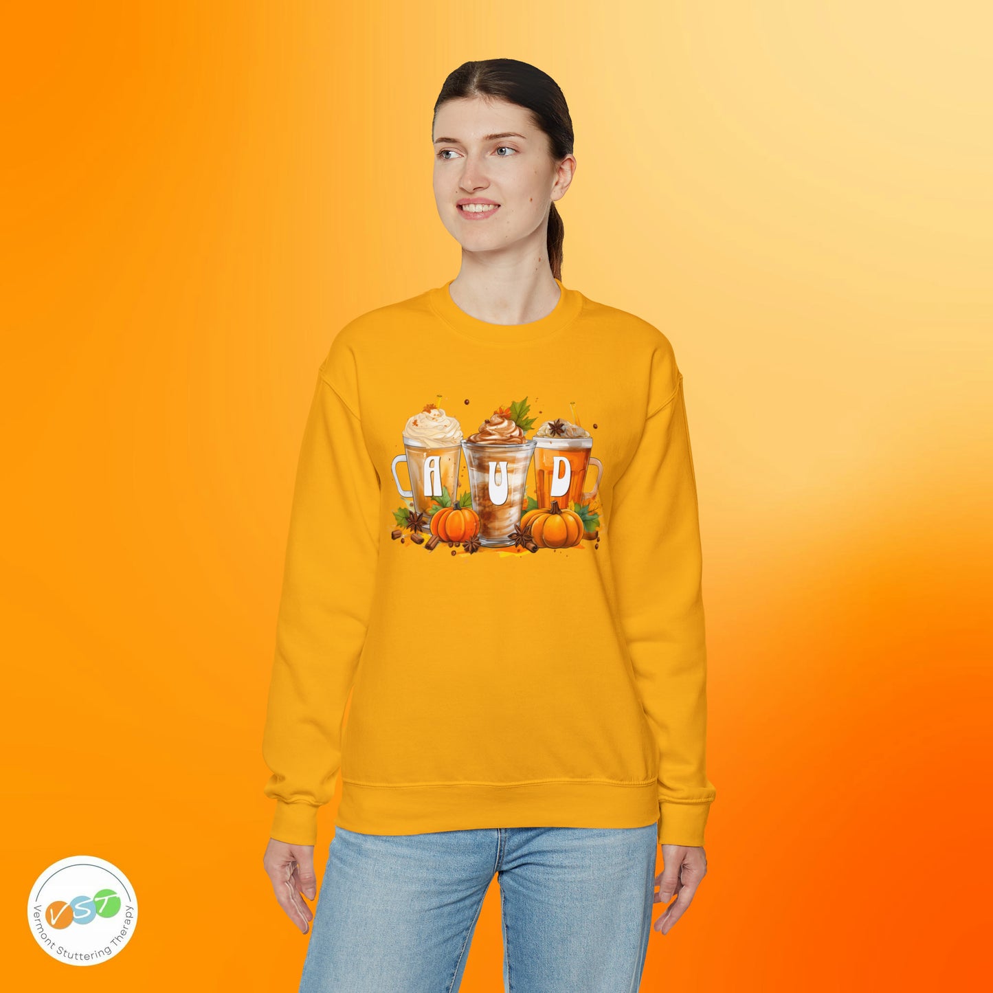 AUD Fall Pumpkin Latte Coffee Sweatshirt Gift