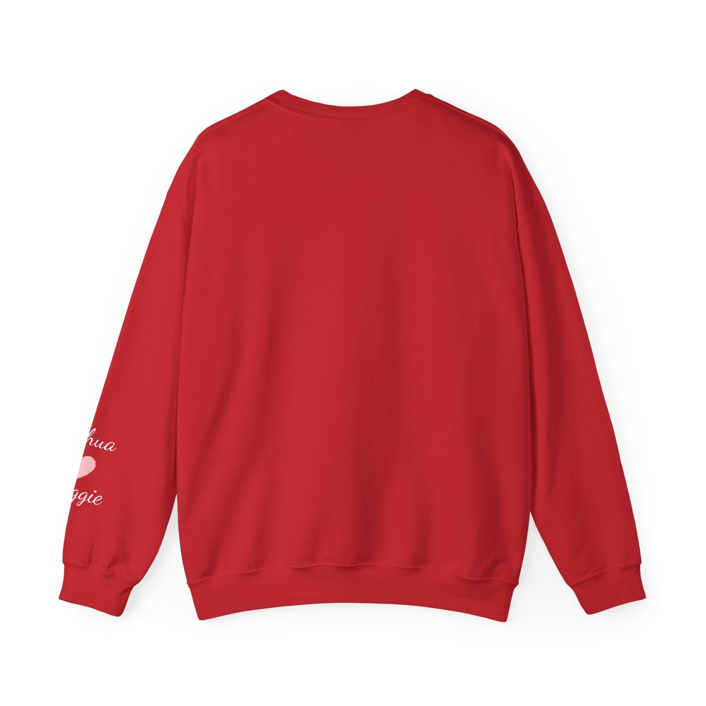 ASL I Love You Valentine's Day Custom Sweatshirt with Names on Sleeve Print Gift for Girlfriend