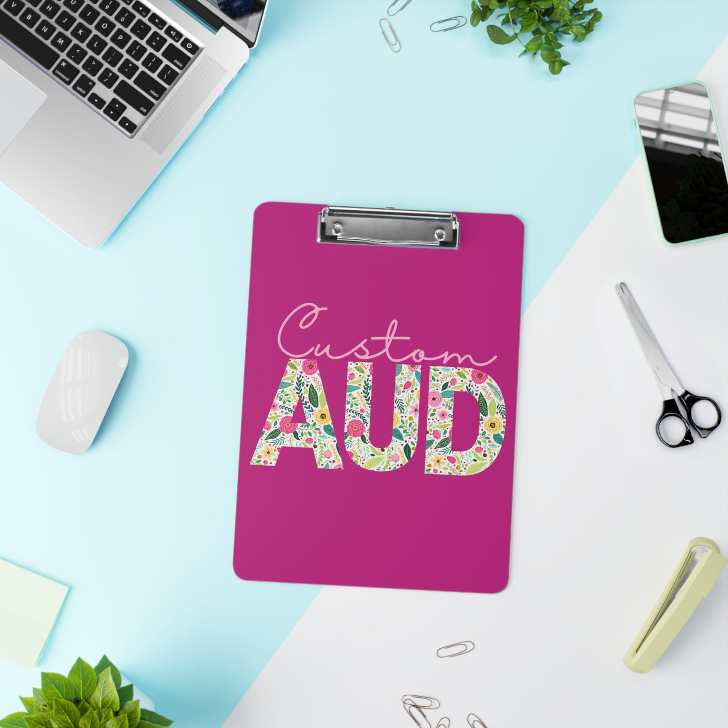 Audiology Custom Retro Floral Clipboard