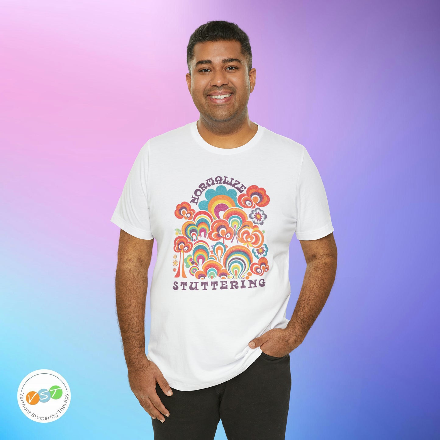 Normalize Stuttering 70s Groovy T-shirt