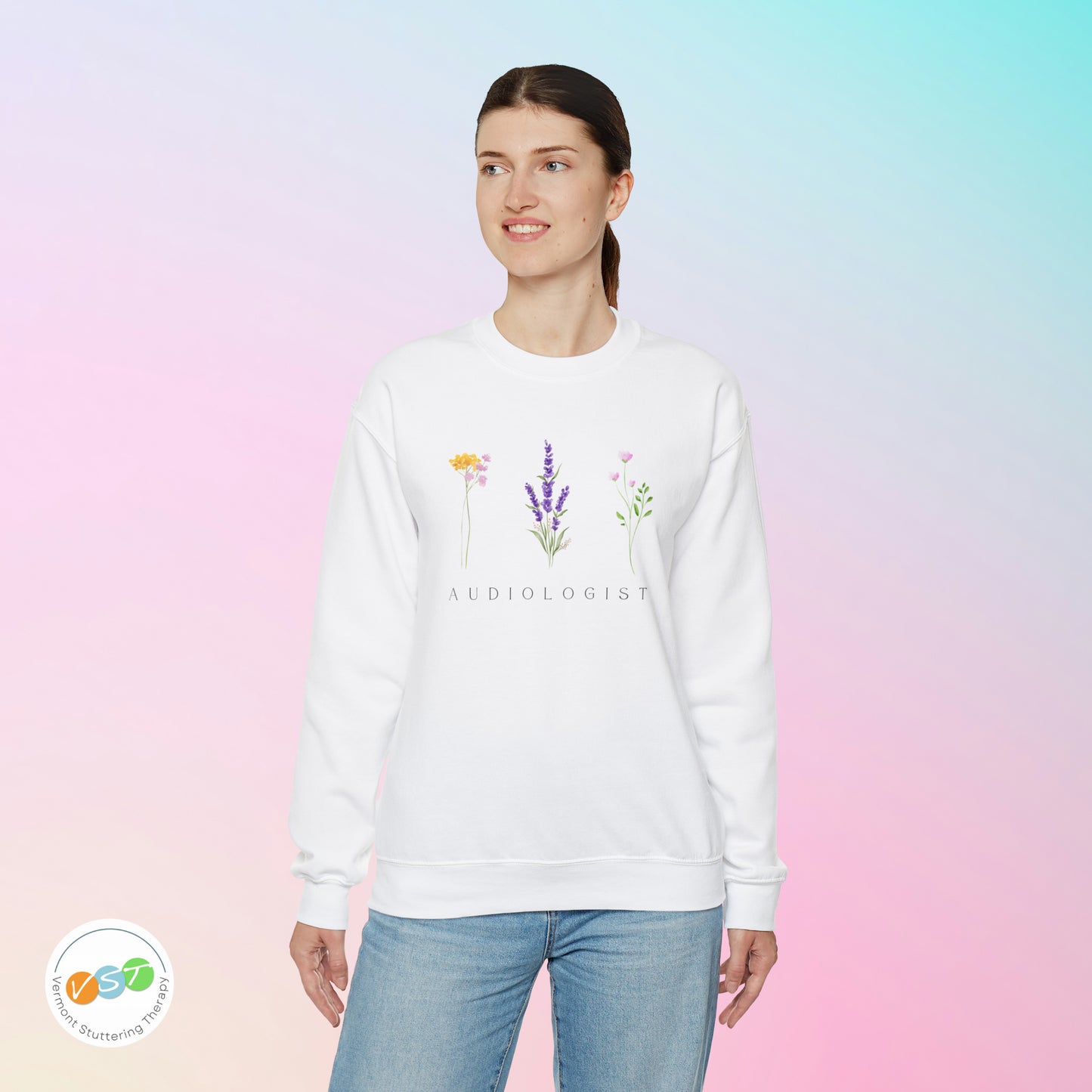 Floral Audiologist Sweatshirt