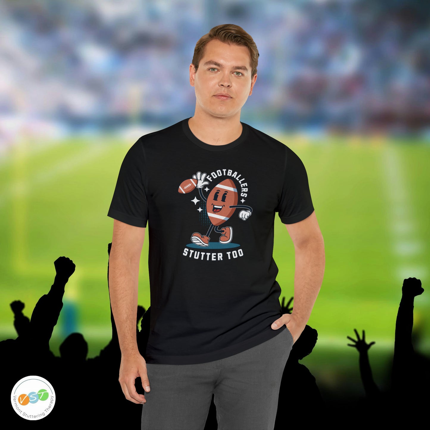 Footballers Stutter Too Retro T-shirt