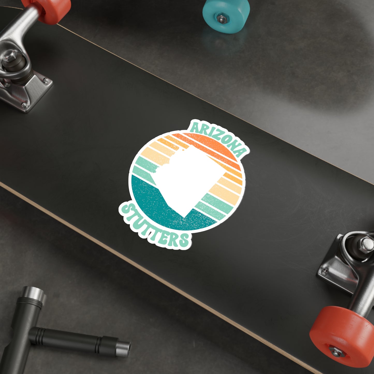 Arizona Stutters Retro Sun Sticker, 3", 4", 5" or 6"
