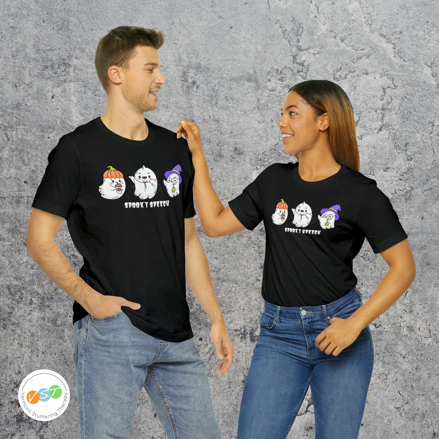 Spooky Speech Cute Ghost Halloween T-shirt for SLP & SLPA