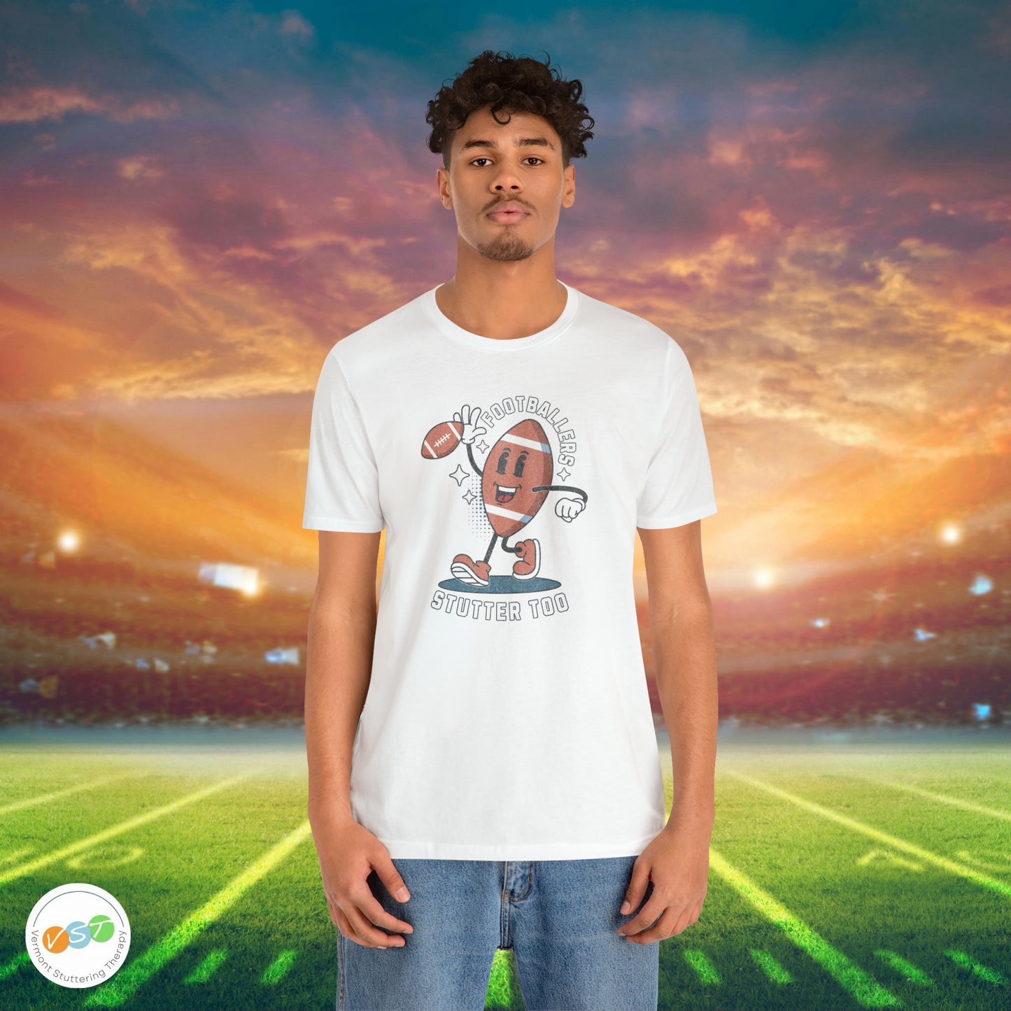 Footballers Stutter Too Retro T-shirt