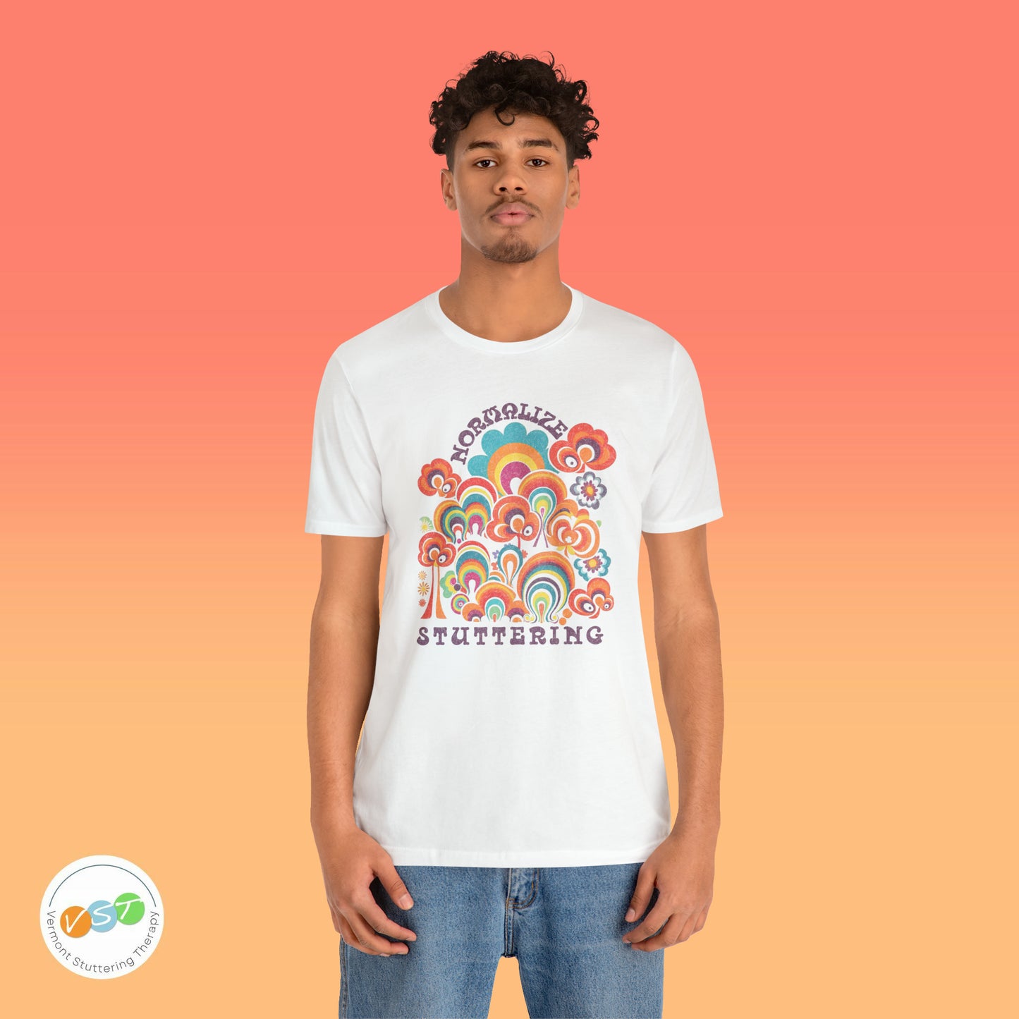 Normalize Stuttering 70s Groovy T-shirt