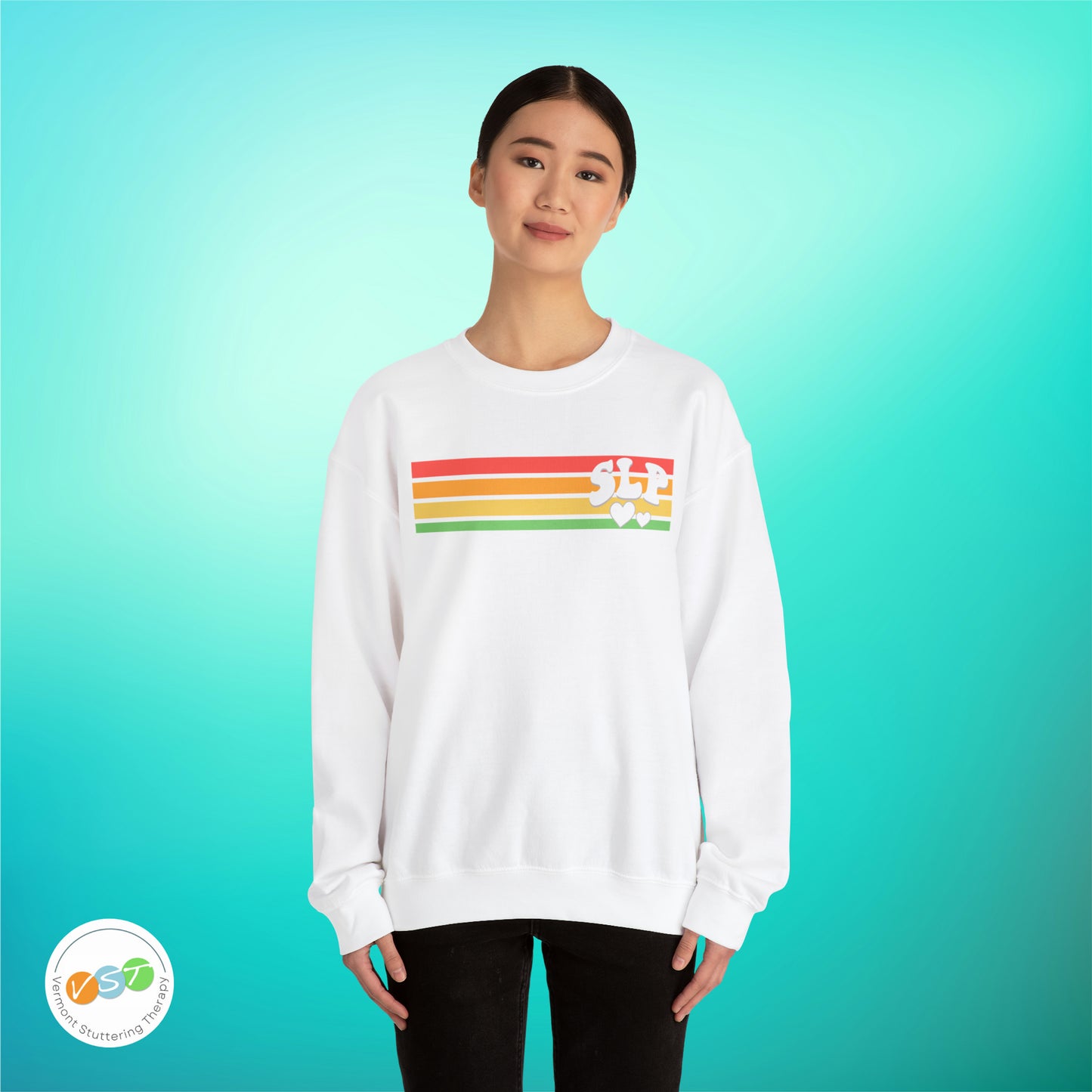 Retro Stripe SLP Hearts Sweatshirt