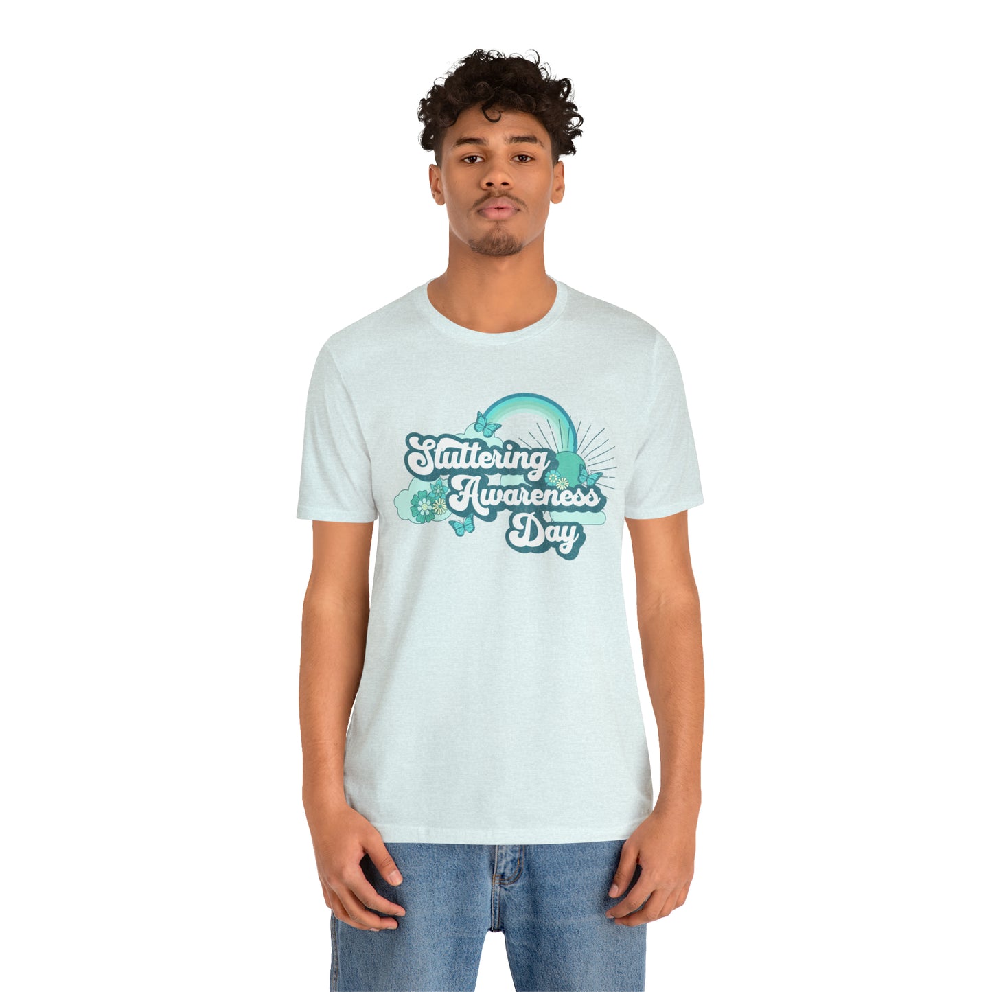 ISAD Stuttering Awareness Day Rainbow Tshirt