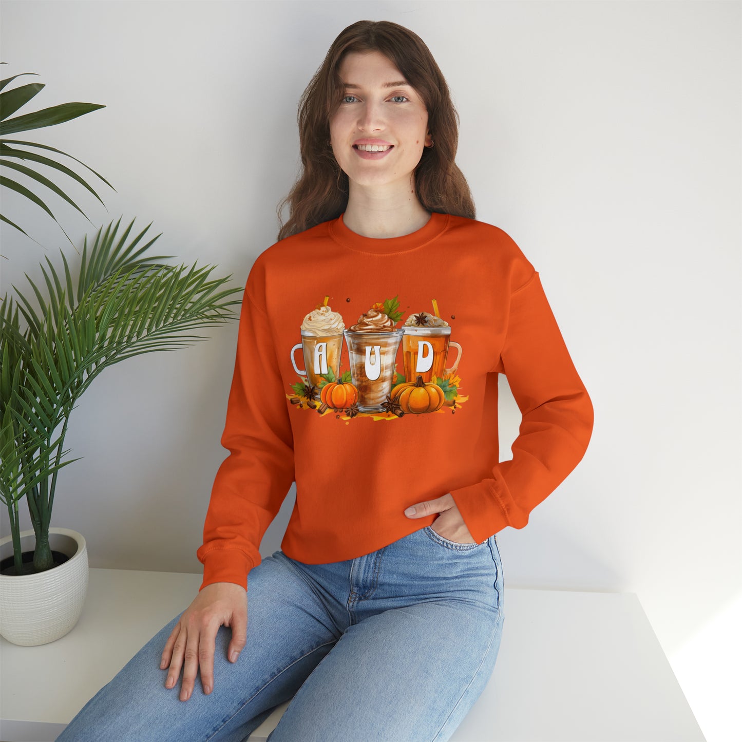 AUD Fall Pumpkin Latte Coffee Sweatshirt Gift