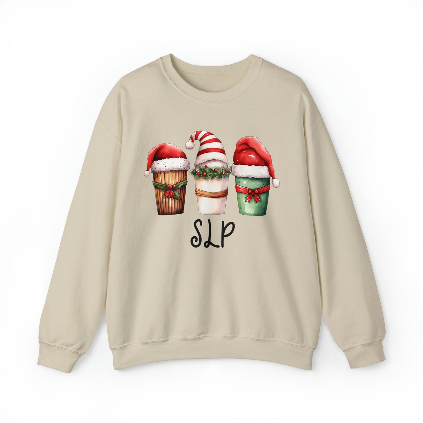 Cute SLP Christmas Coffee Santa Hat Sweatshirt