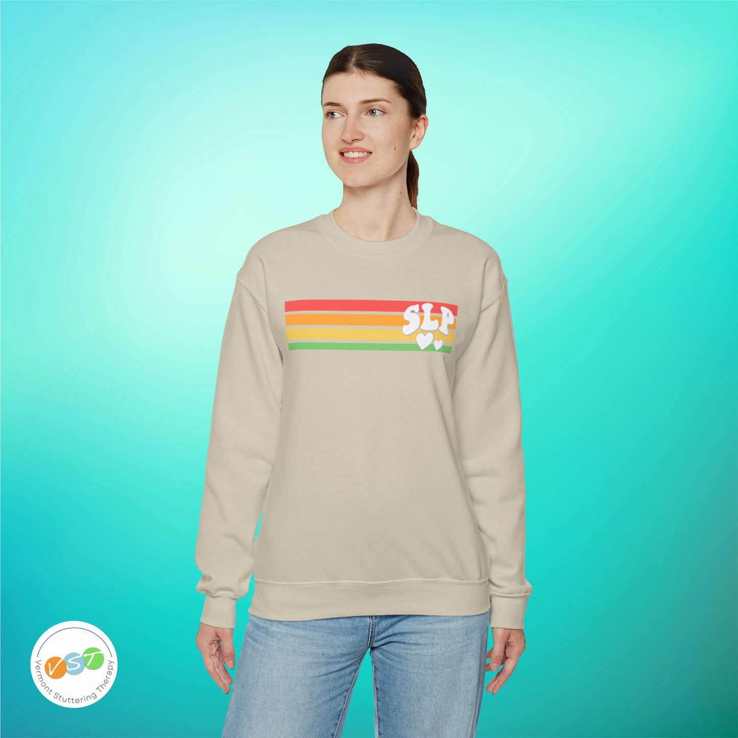 Retro Stripe SLP Hearts Sweatshirt