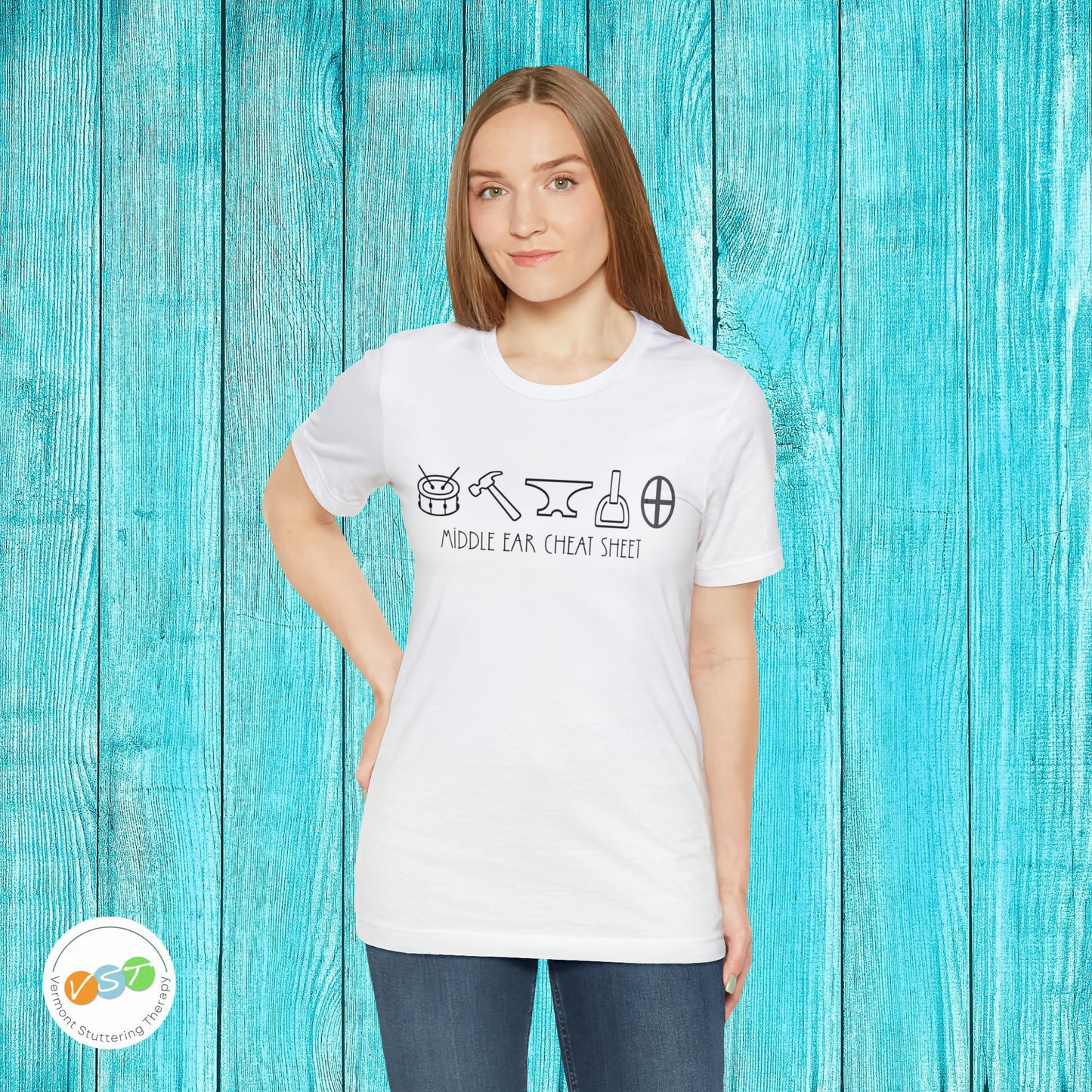 Funny Audiologist Middle Ear Cheat Sheet Ossicles T-shirt