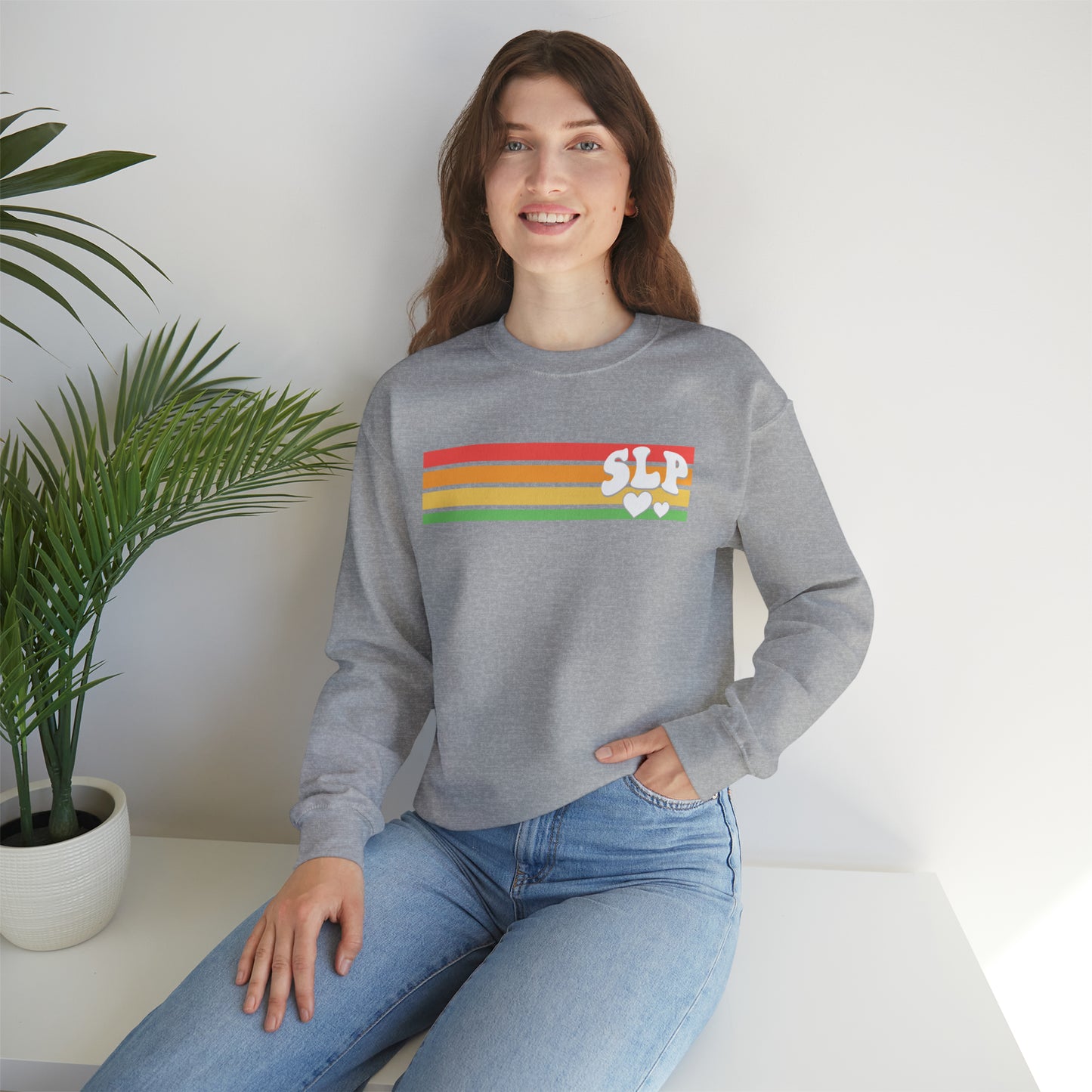 Retro Stripe SLP Hearts Sweatshirt