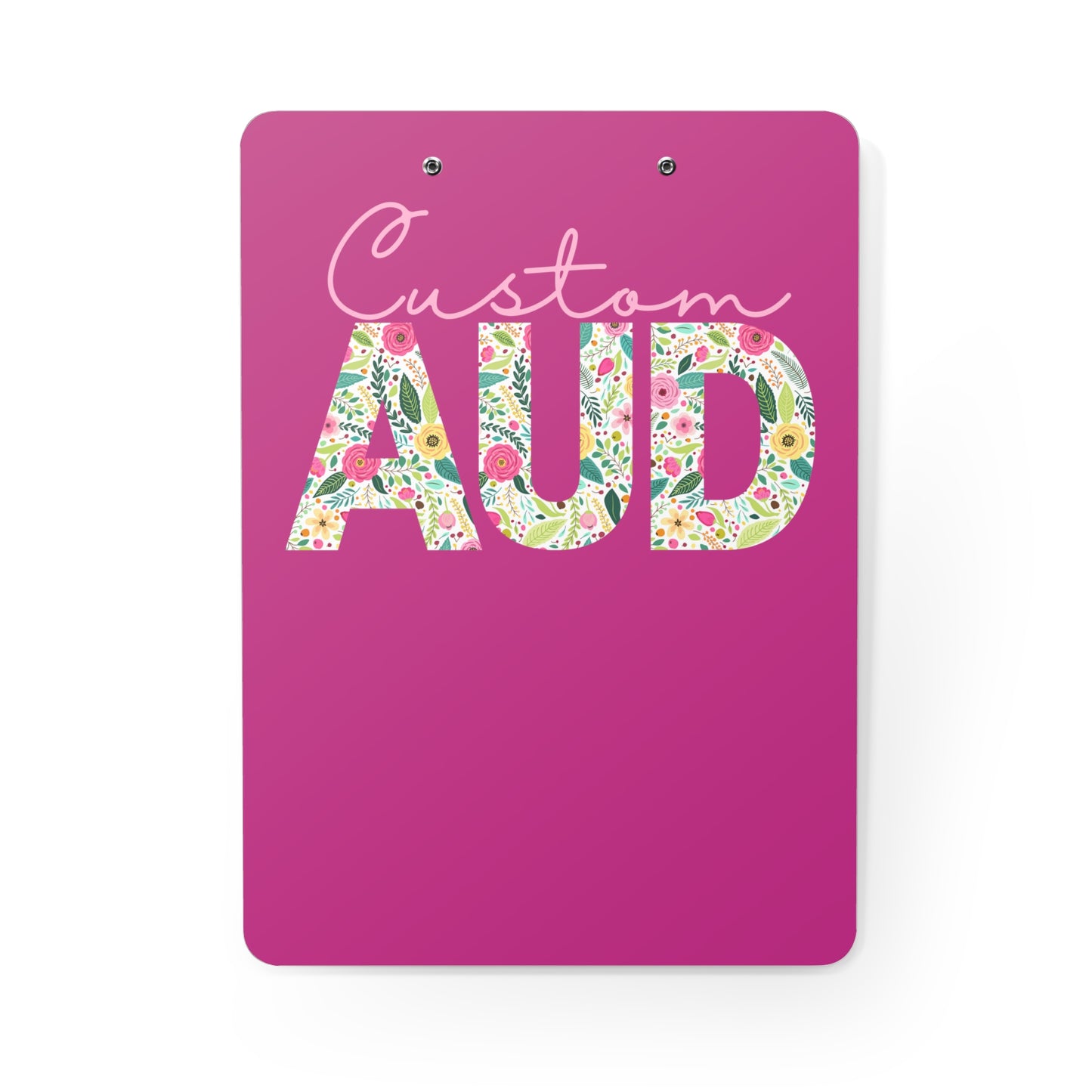 Audiology Custom Retro Floral Clipboard