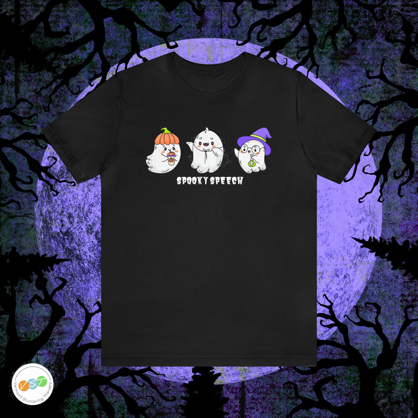 Spooky Speech Cute Ghost Halloween T-shirt for SLP & SLPA