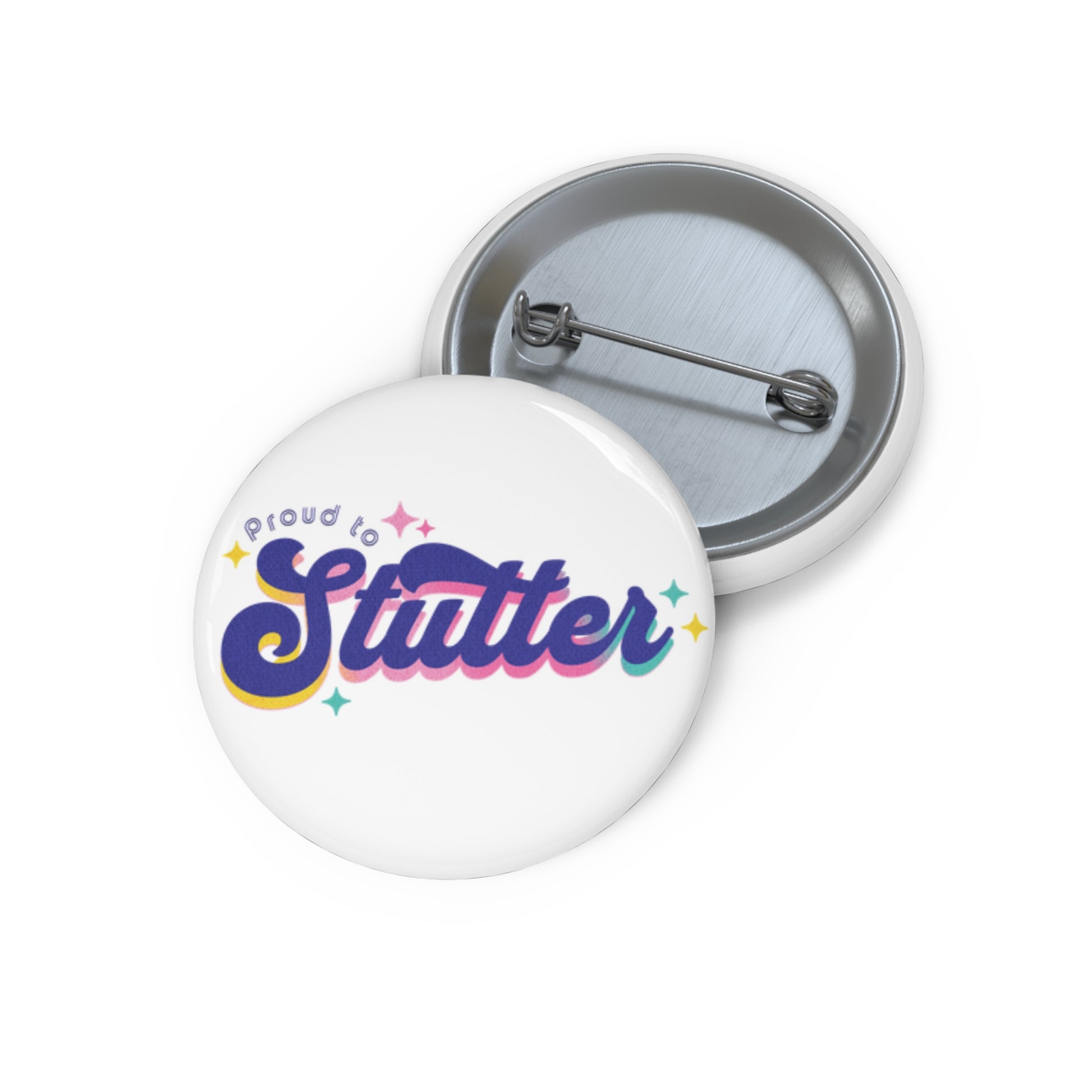Proud to Stutter Pin Button Gift for Person Who Stutters, Retro Stuttering Advocacy Lapel Pin, Normalize Stuttering Challenge Pin Gift PWS