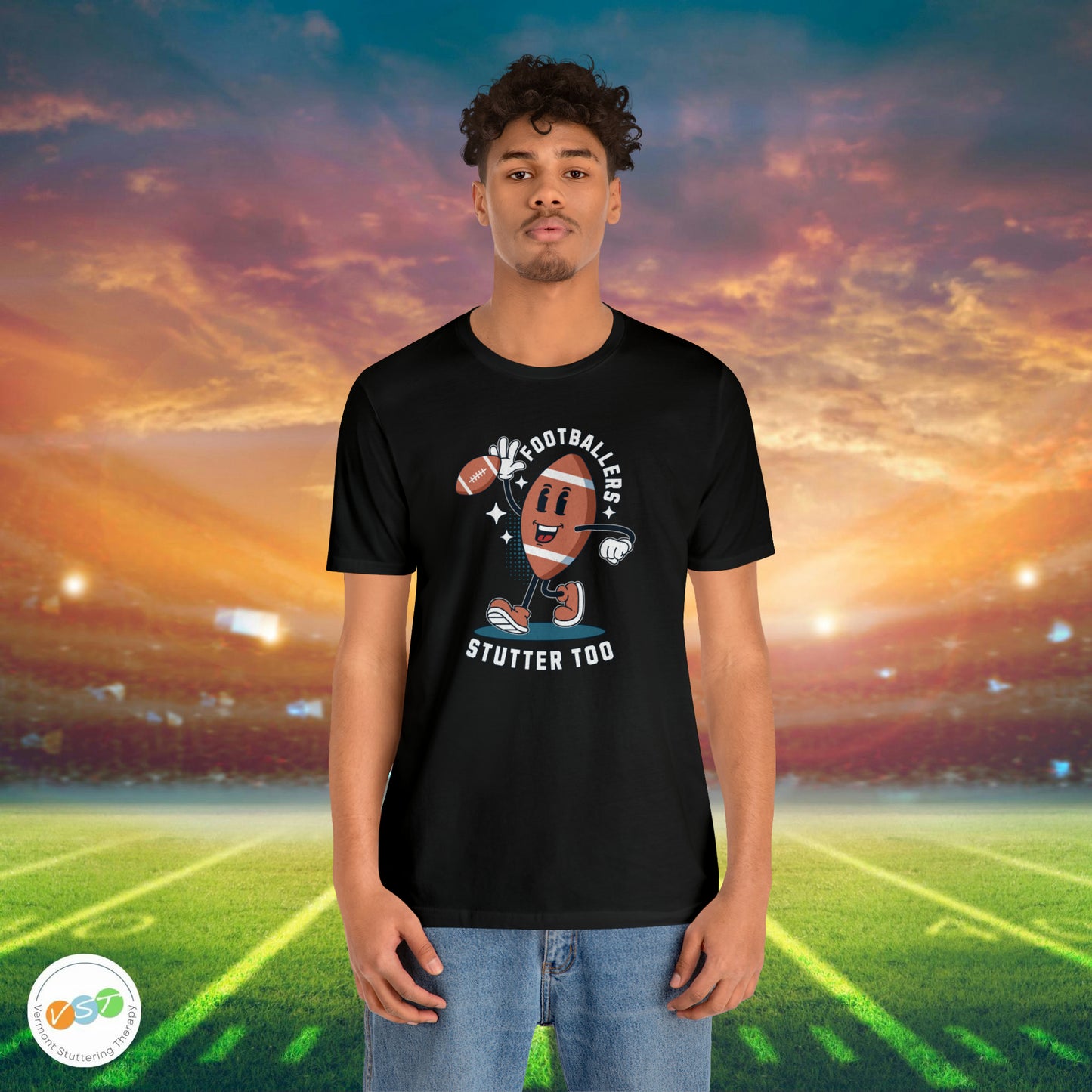 Footballers Stutter Too Retro T-shirt