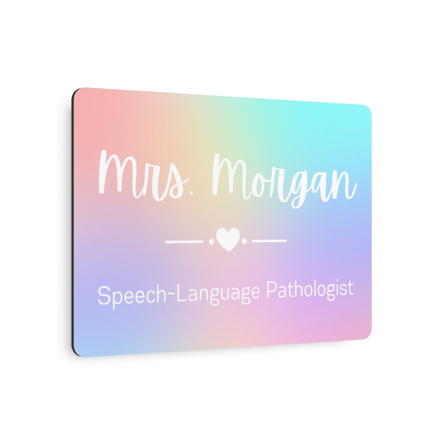 Custom Office Metal Name Plate IPA Phonetic Gift for SLPA