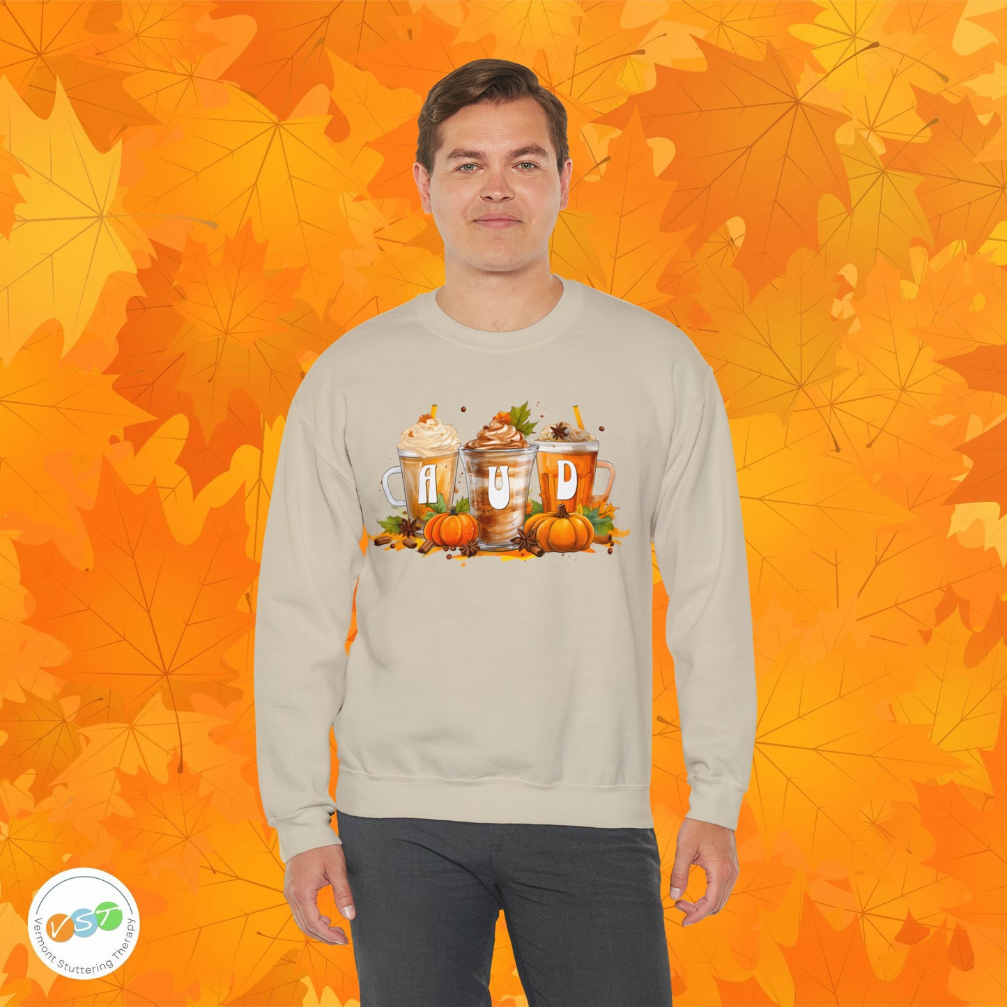 AUD Fall Pumpkin Latte Coffee Sweatshirt Gift