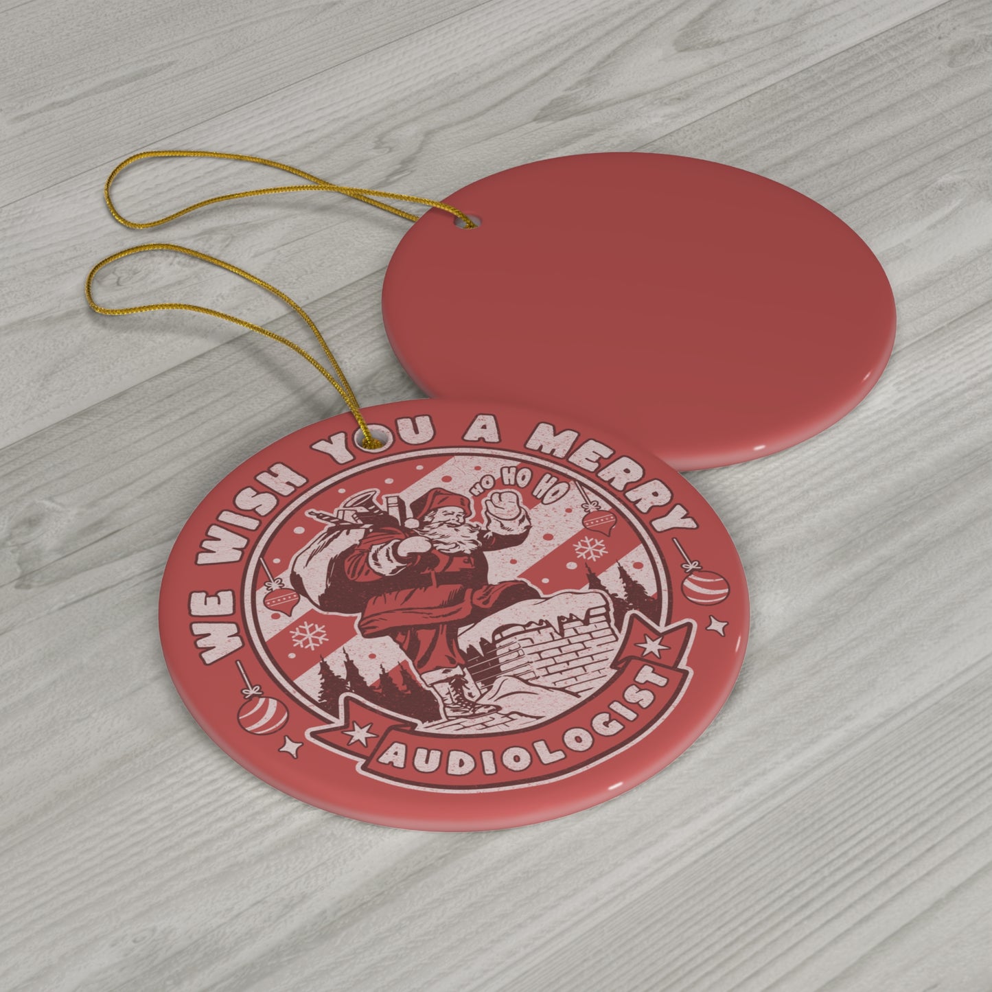 We Wish You a Merry Audiologist Christmas Ornament