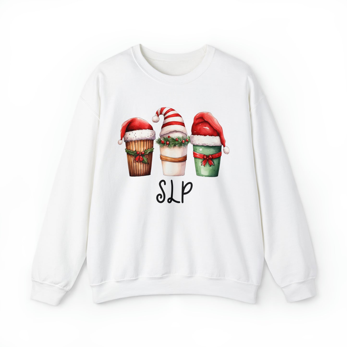 Cute SLP Christmas Coffee Santa Hat Sweatshirt