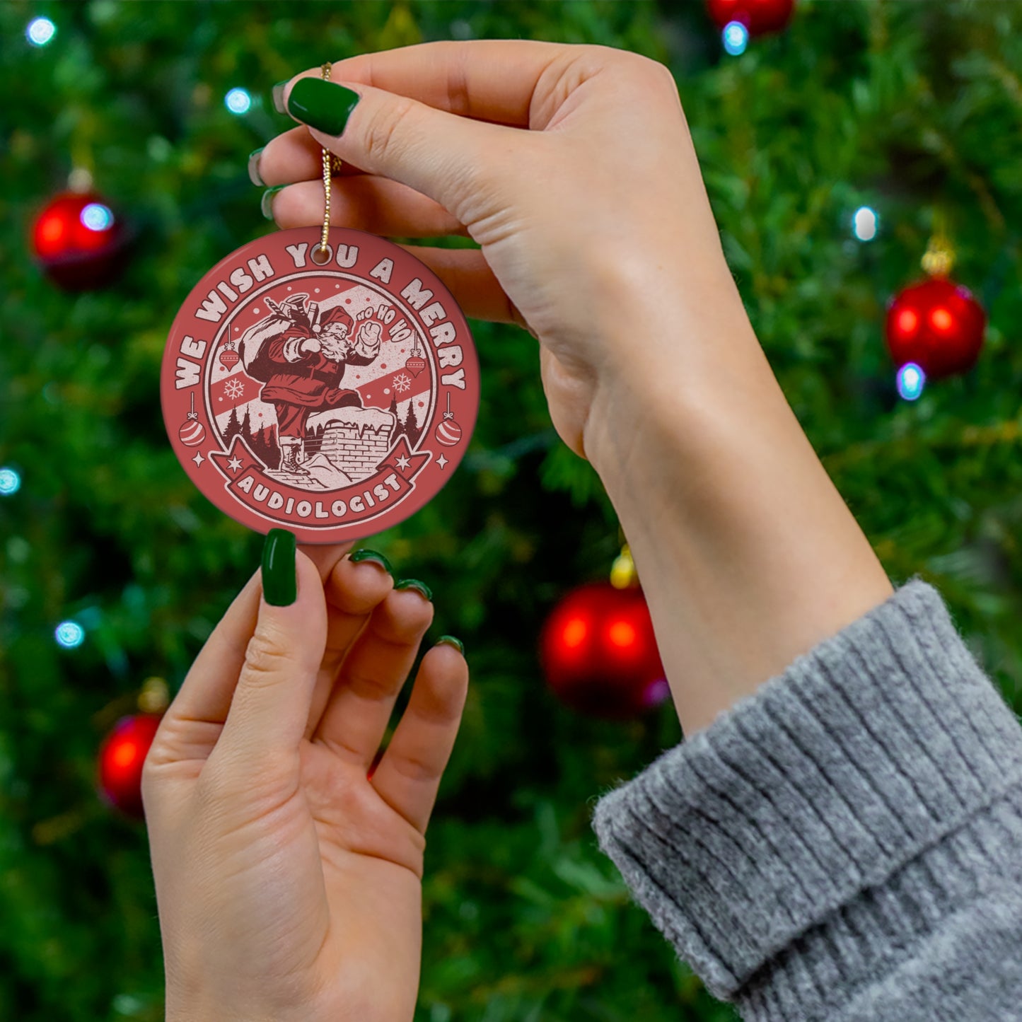 We Wish You a Merry Audiologist Christmas Ornament