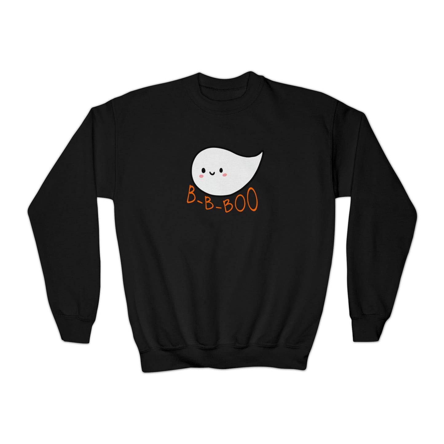 Halloween Stutter Ghost B-B-Boo Youth Sweatshirt