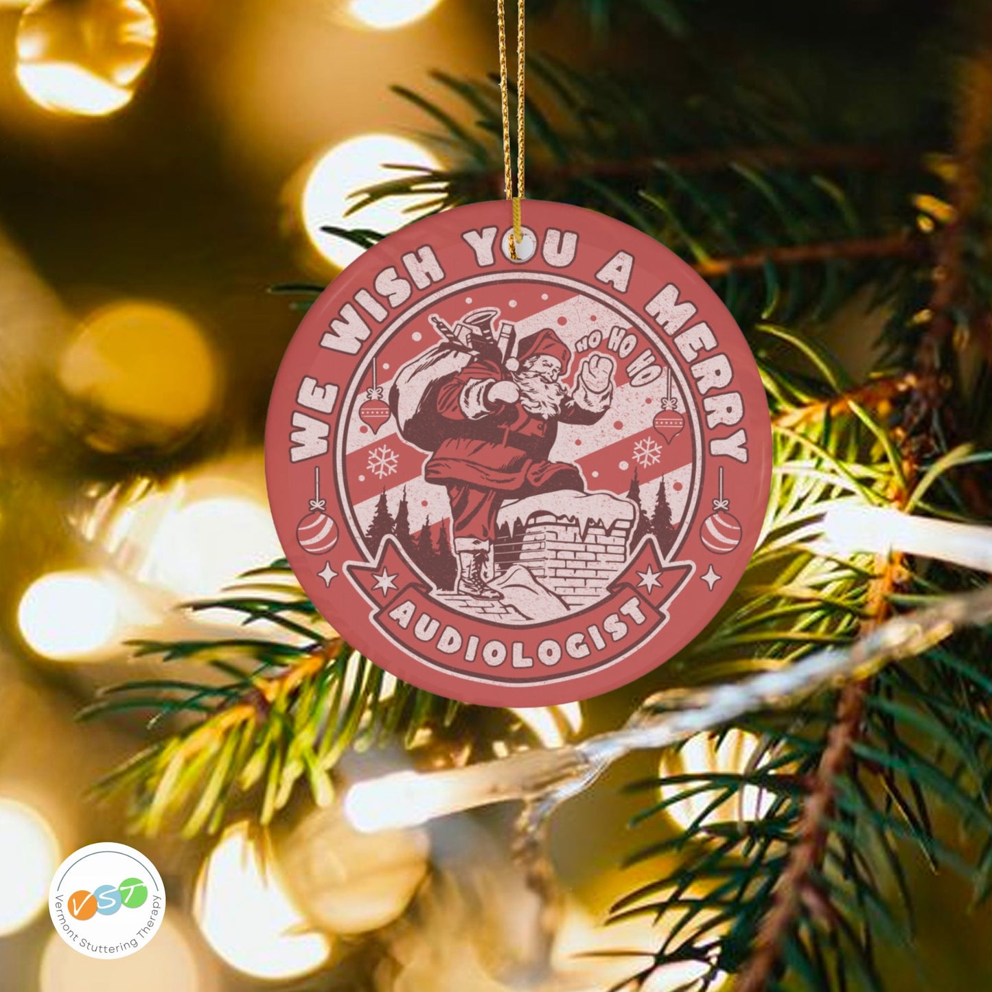 We Wish You a Merry Audiologist Christmas Ornament