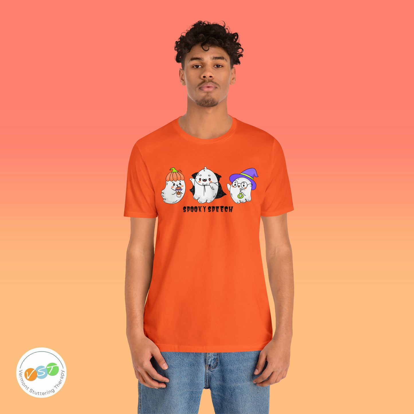 Spooky Speech Cute Ghost Halloween T-shirt for SLP & SLPA
