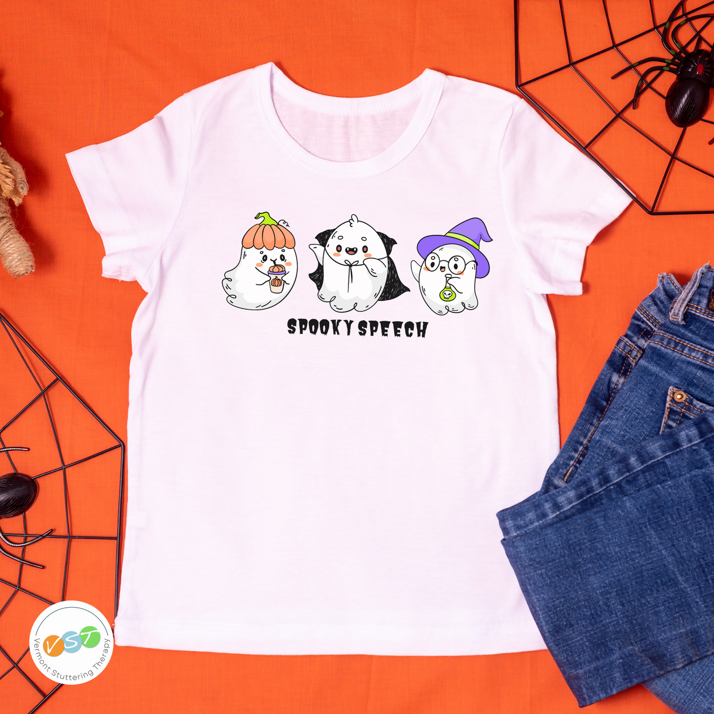 Spooky Speech Cute Ghost Halloween T-shirt for SLP & SLPA
