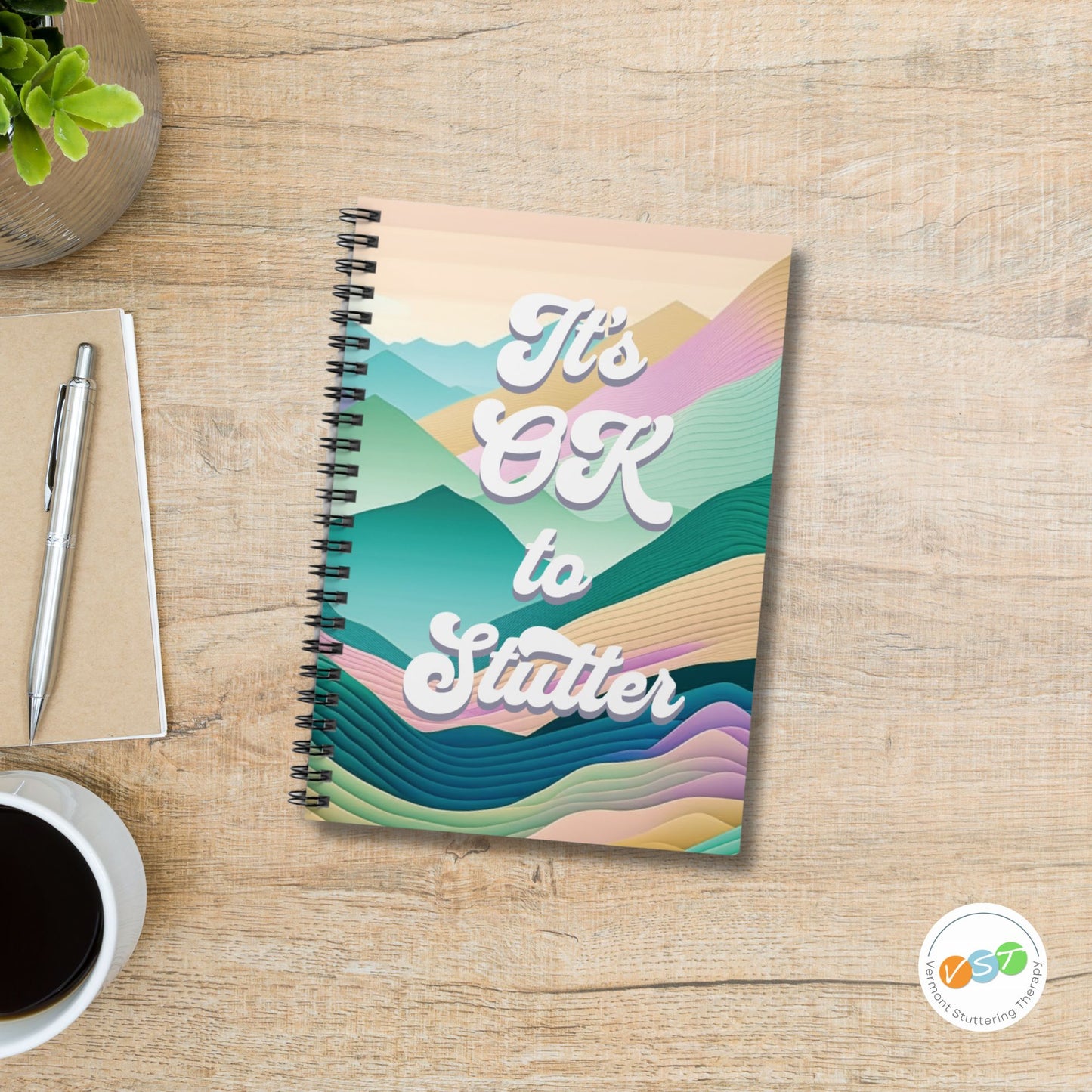 It's OK to Stutter Mountain Spiral Notebook