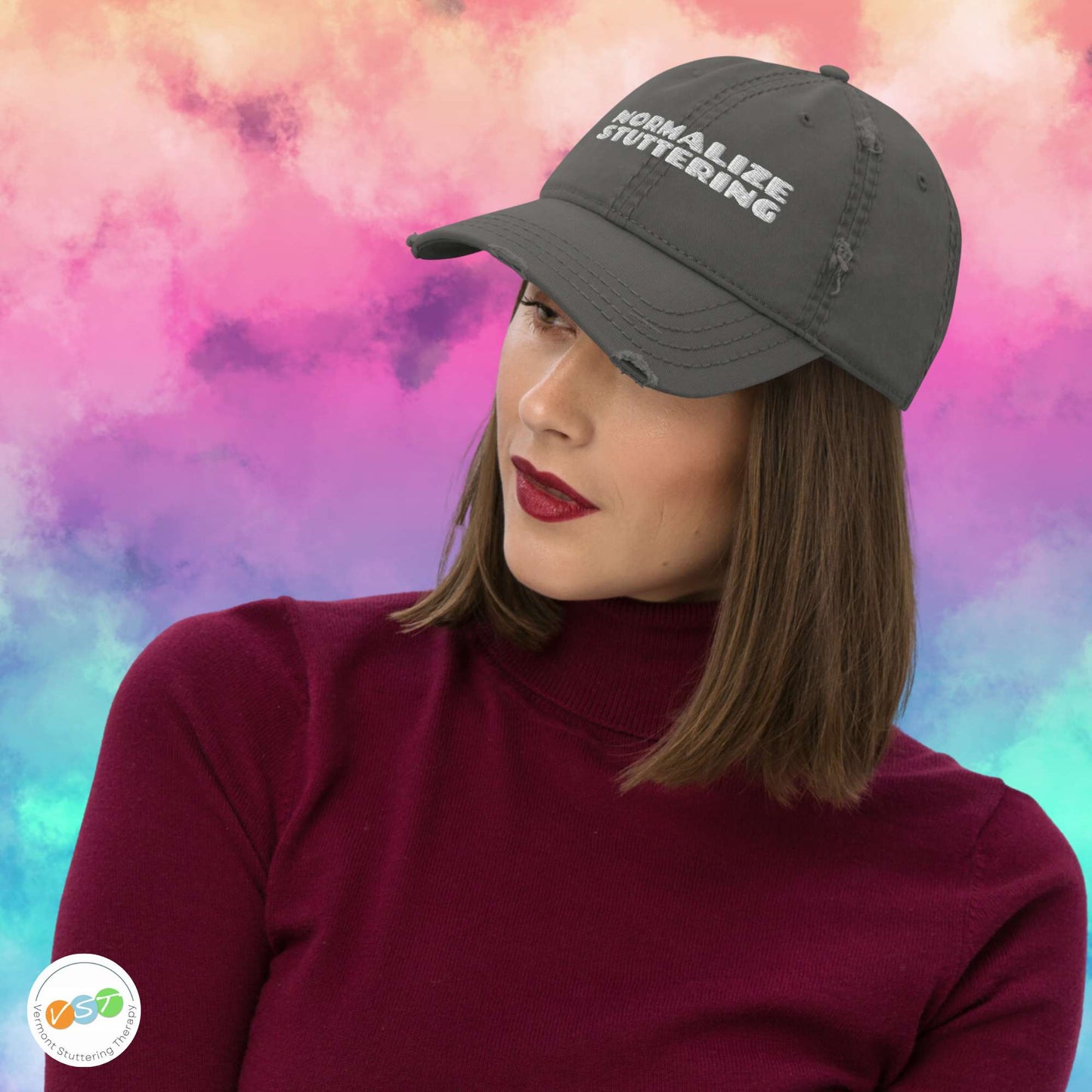 Normalize Stuttering Embroidered Dad Hat - Unisex