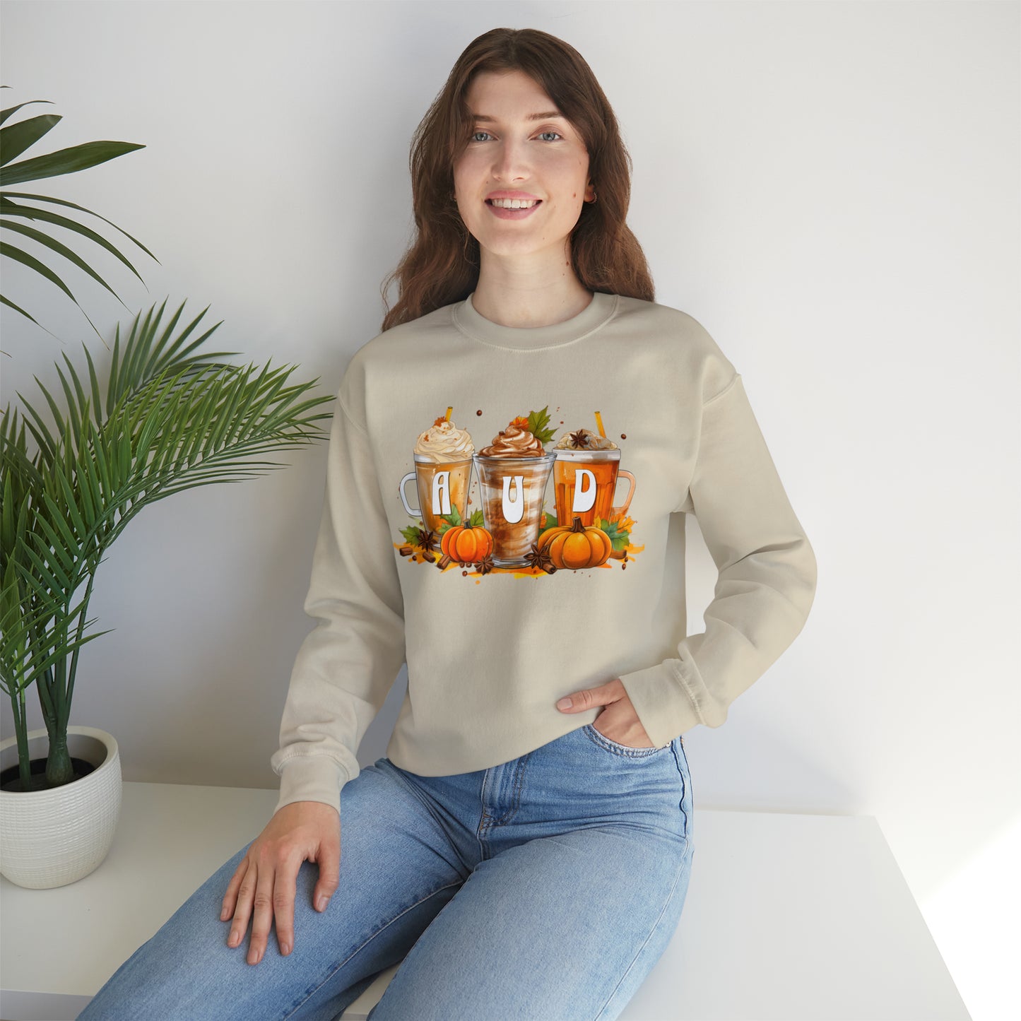 AUD Fall Pumpkin Latte Coffee Sweatshirt Gift