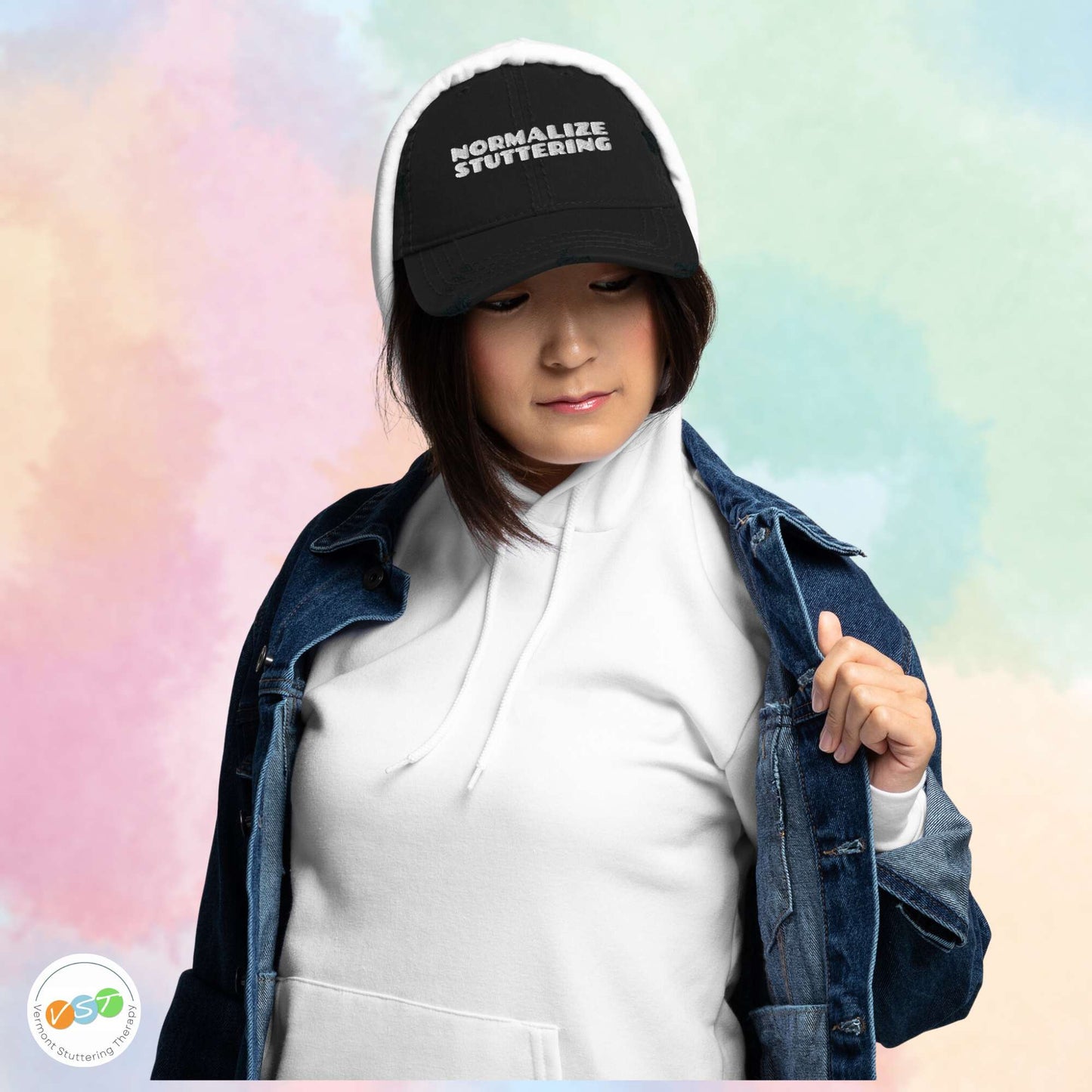 Normalize Stuttering Embroidered Dad Hat - Unisex