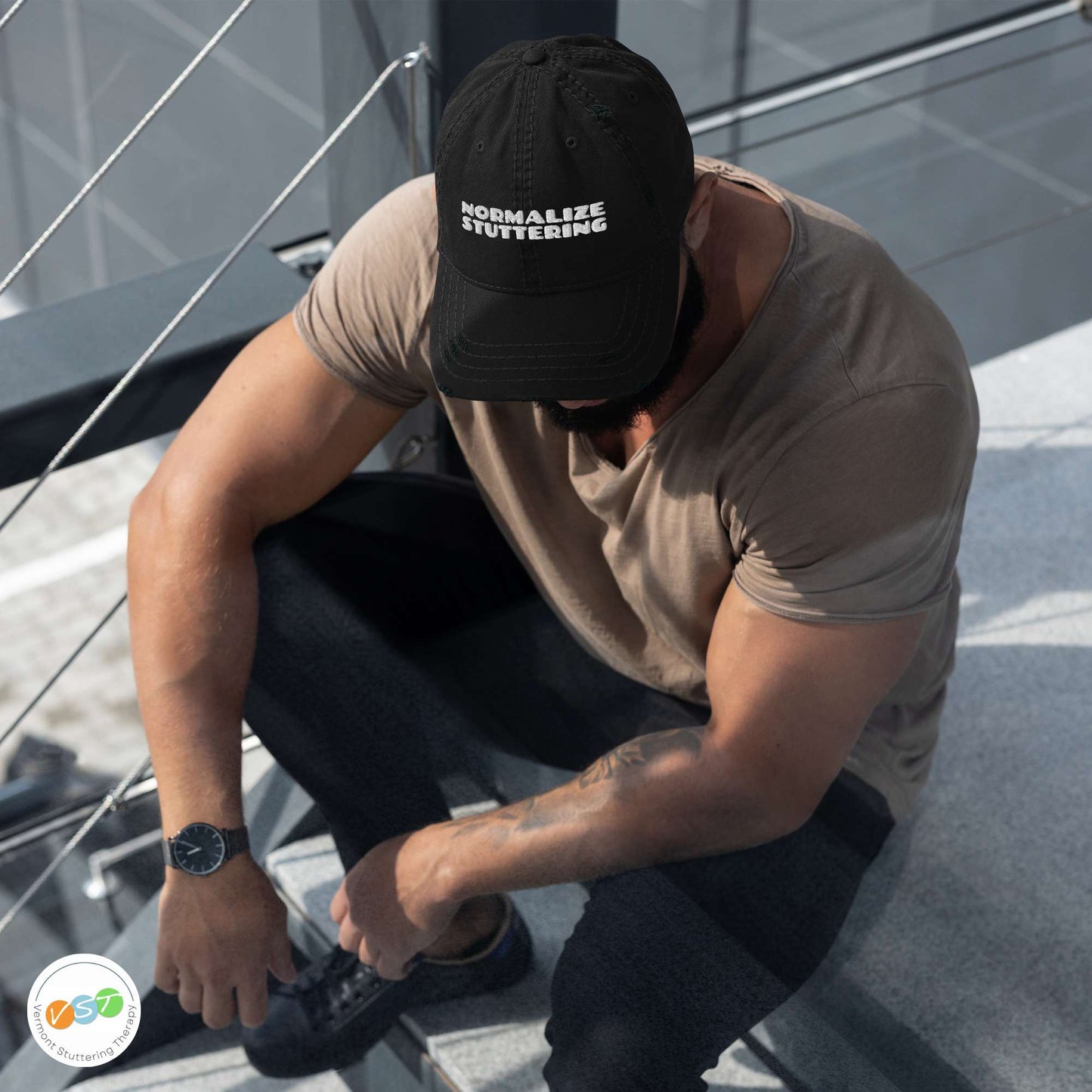Normalize Stuttering Embroidered Dad Hat - Unisex