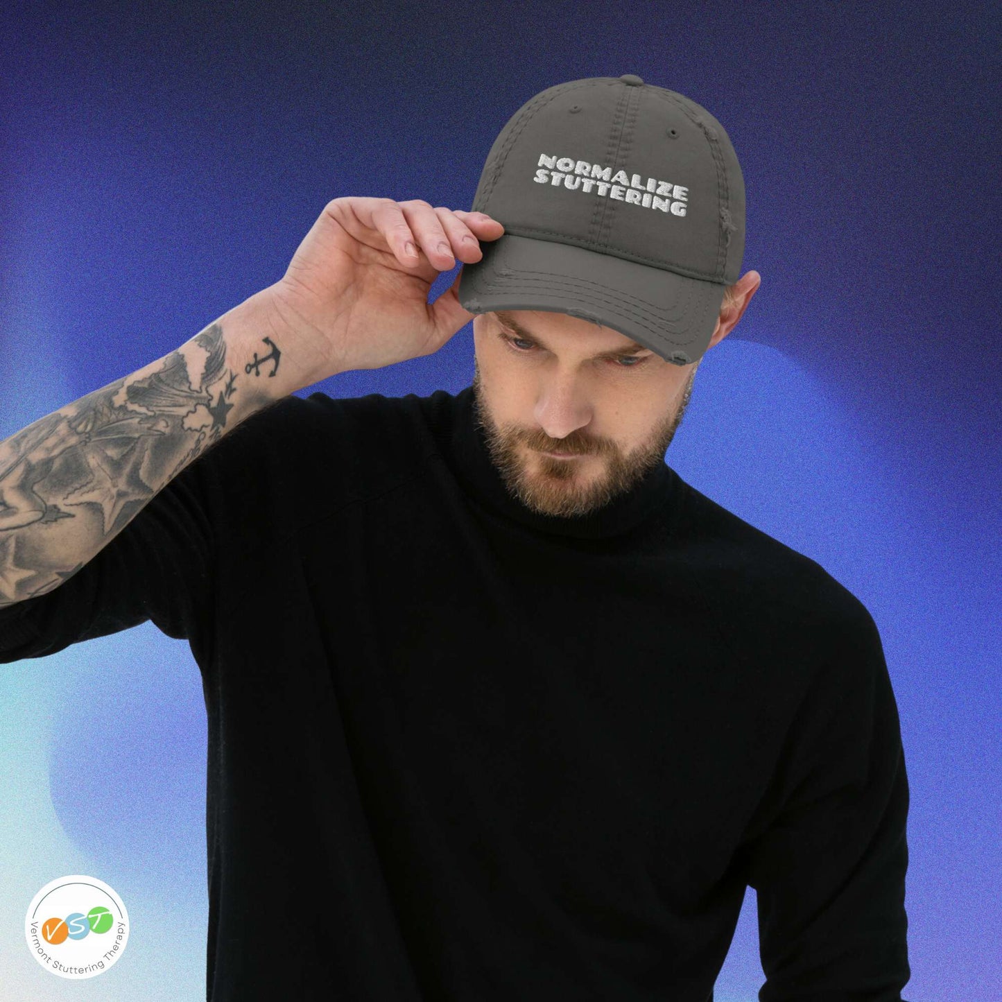 Normalize Stuttering Embroidered Dad Hat - Unisex