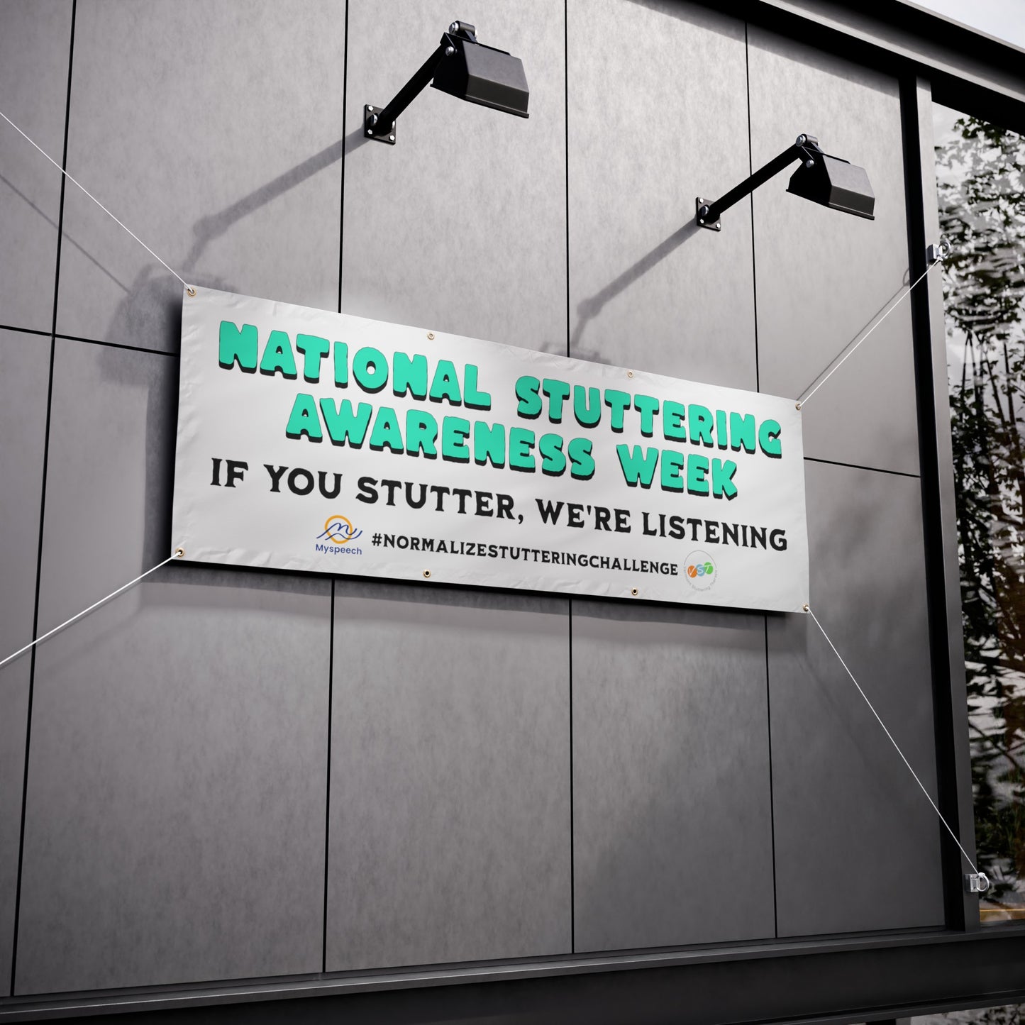 National Stuttering Awareness Week (NSAW) Vinyl Banner - 72 x 24"