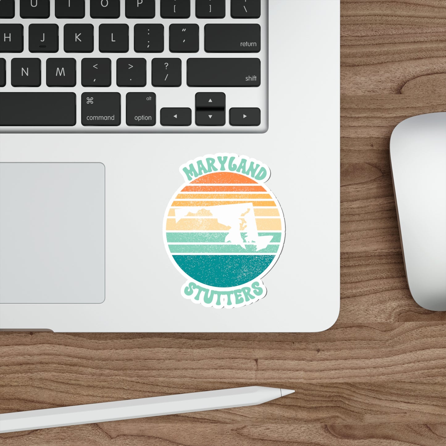 Maryland Stutters Retro Sun Sticker, 3", 4", 5" or 6"