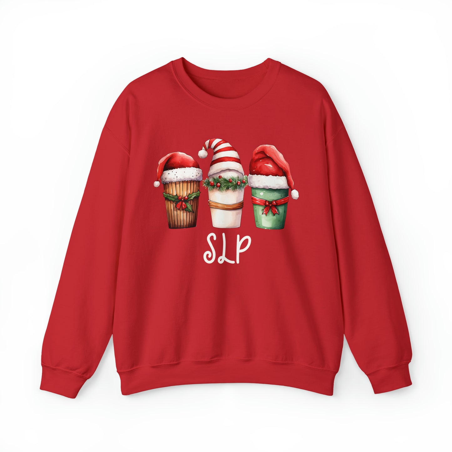 Cute SLP Christmas Coffee Santa Hat Sweatshirt