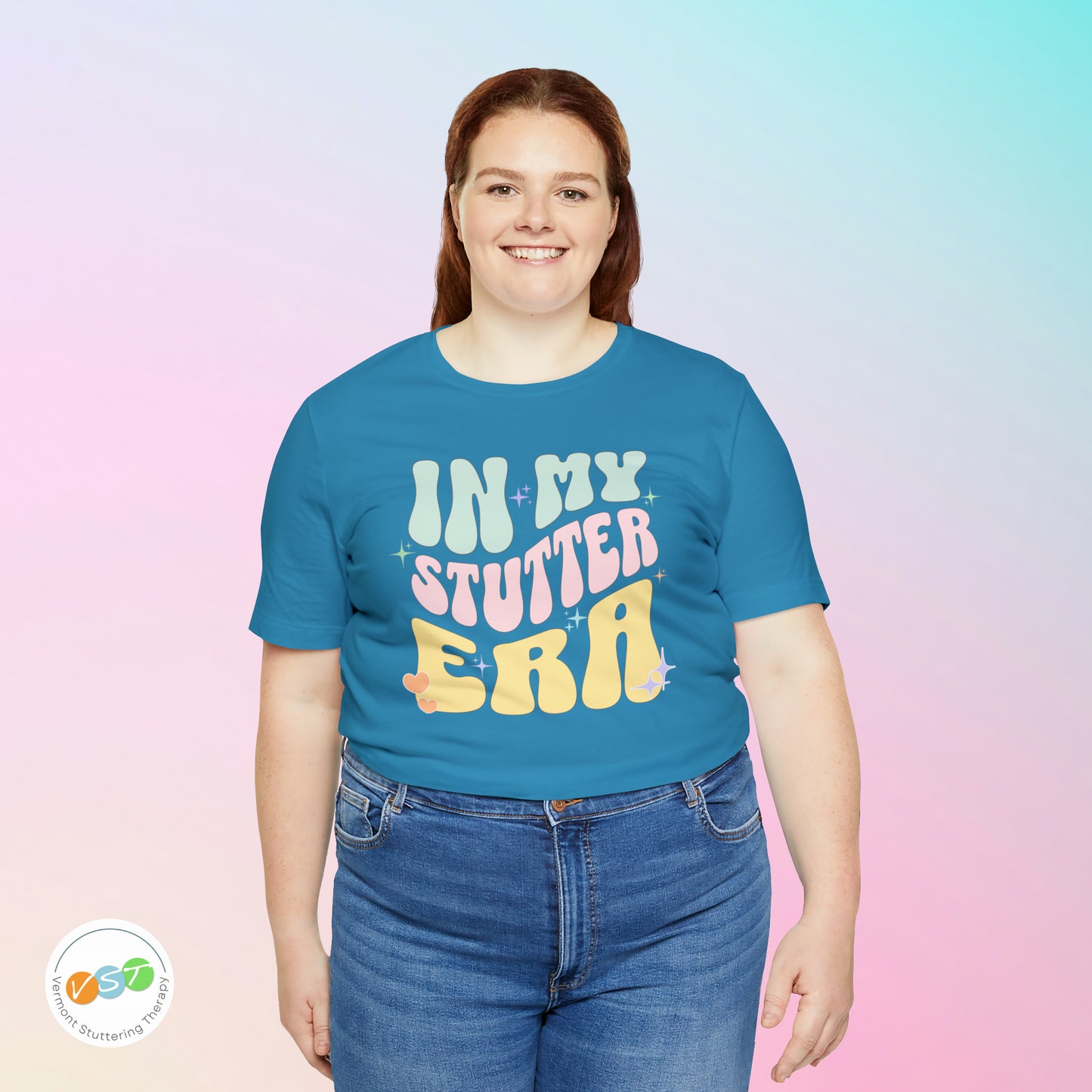 In My Stutter Era Pastel Retro T-shirt