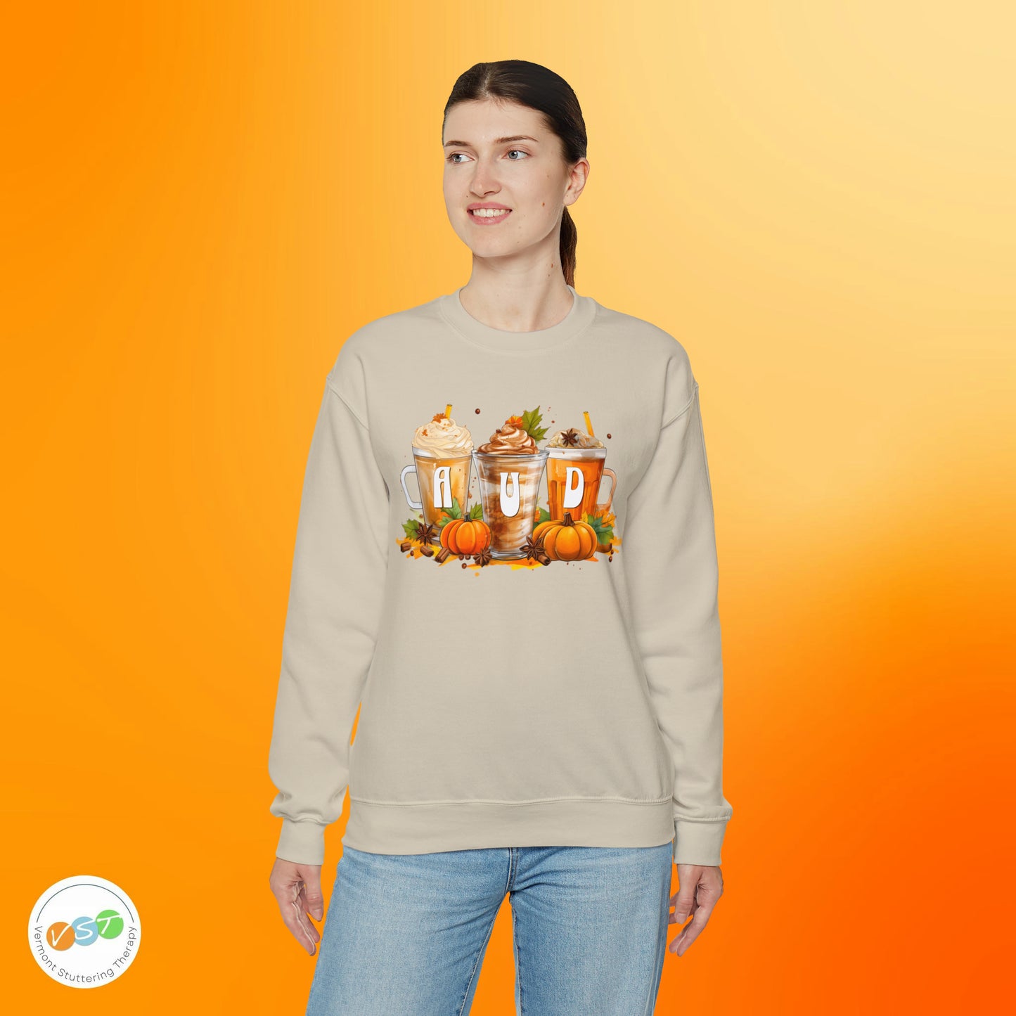 AUD Fall Pumpkin Latte Coffee Sweatshirt Gift
