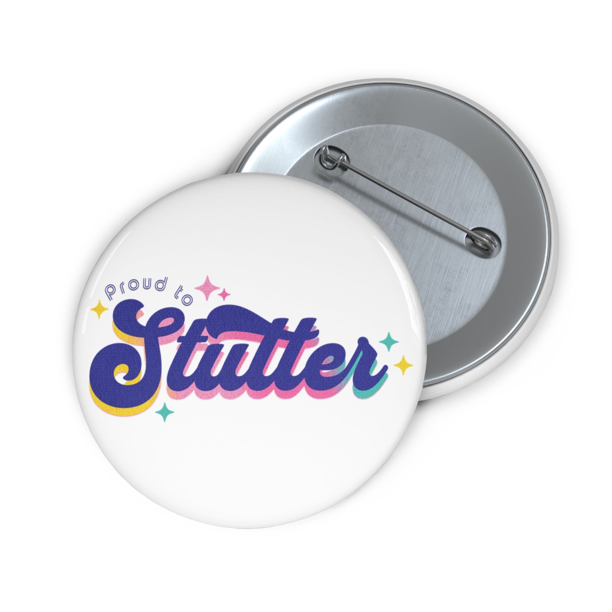 Proud to Stutter Pin Button Gift for Person Who Stutters, Retro Stuttering Advocacy Lapel Pin, Normalize Stuttering Challenge Pin Gift PWS