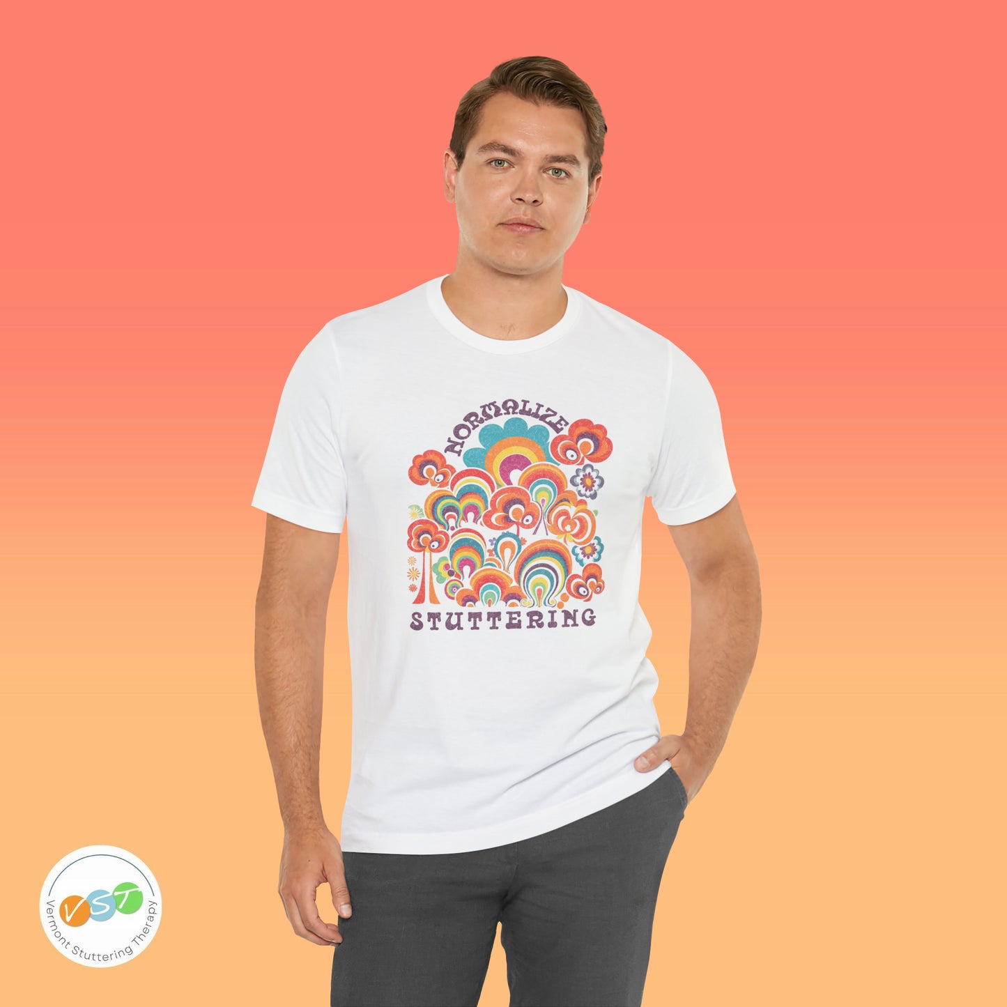Normalize Stuttering 70s Groovy T-shirt