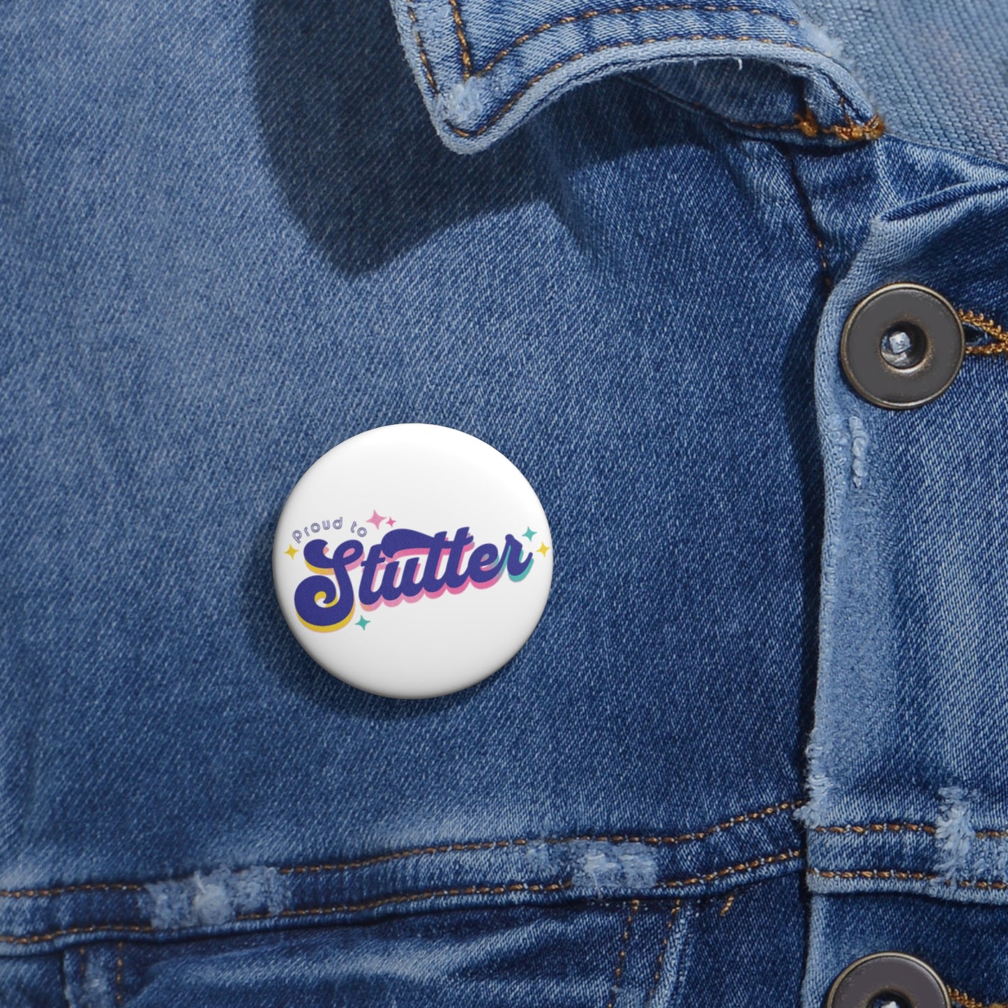Proud to Stutter Pin Button Gift for Person Who Stutters, Retro Stuttering Advocacy Lapel Pin, Normalize Stuttering Challenge Pin Gift PWS