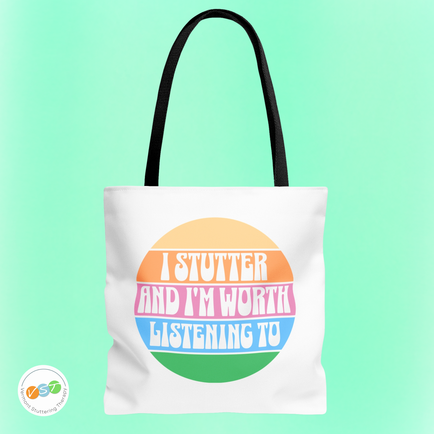I Stutter and I'm Worth Listening To Tote Bag - Normalize Stuttering Challenge