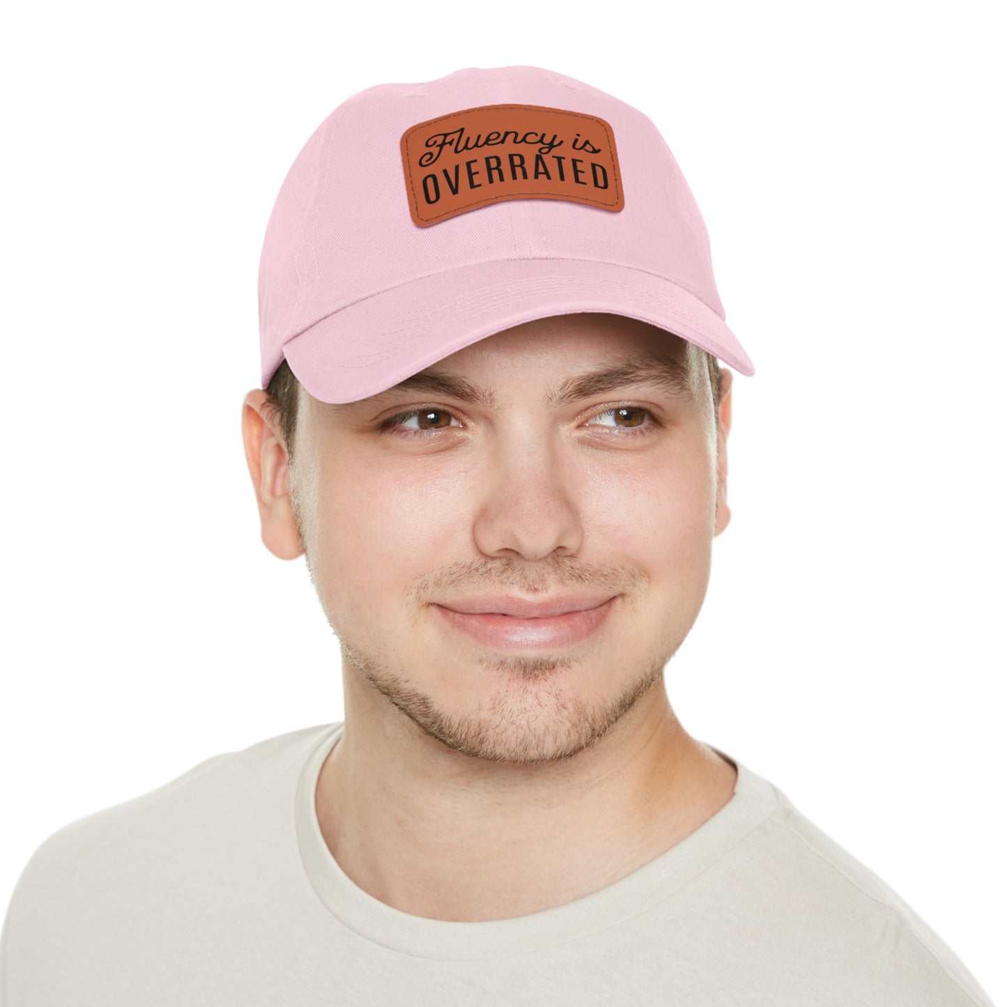 Fluency is Overrated Stuttering Hat with Leather Patch