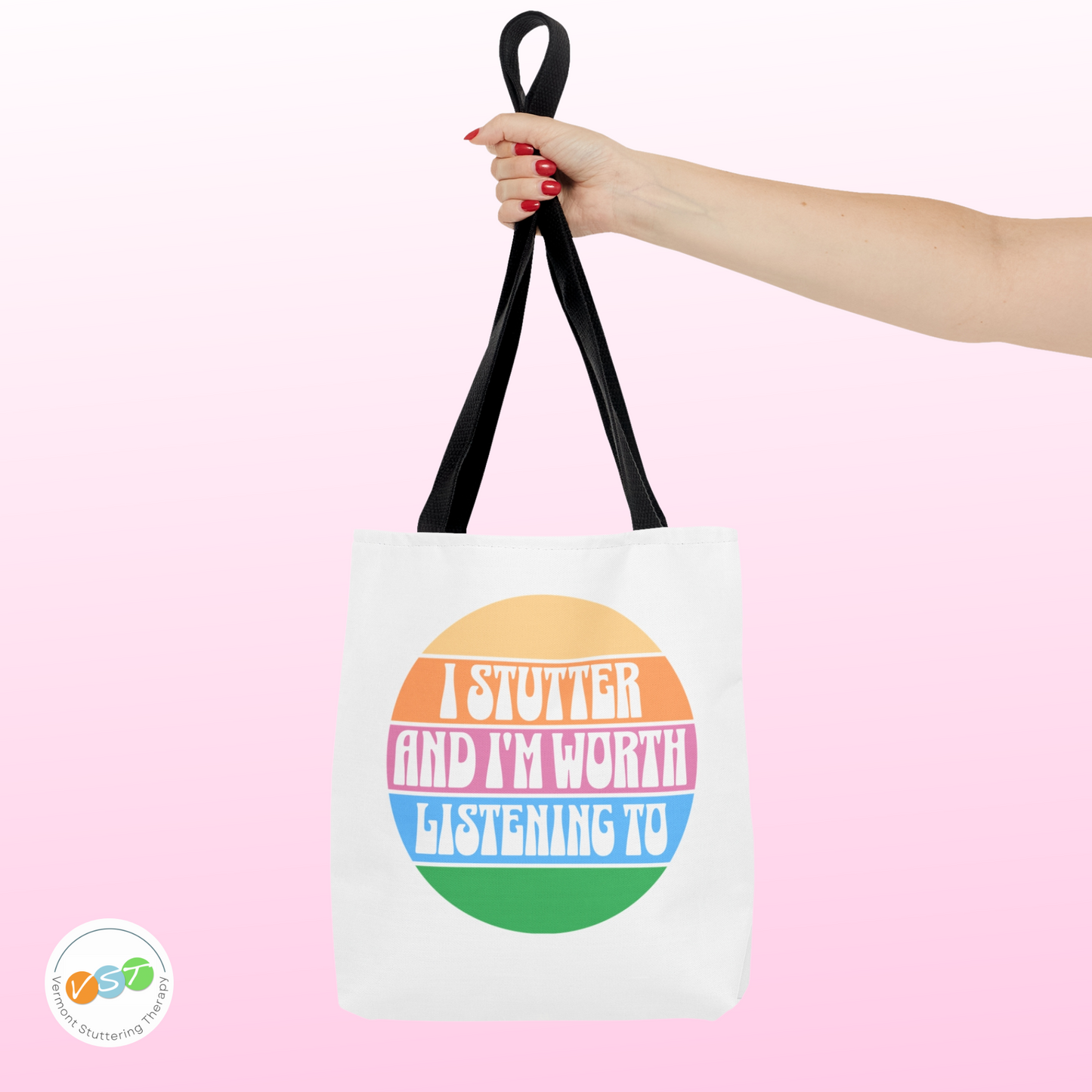 I Stutter and I'm Worth Listening To Tote Bag - Normalize Stuttering Challenge
