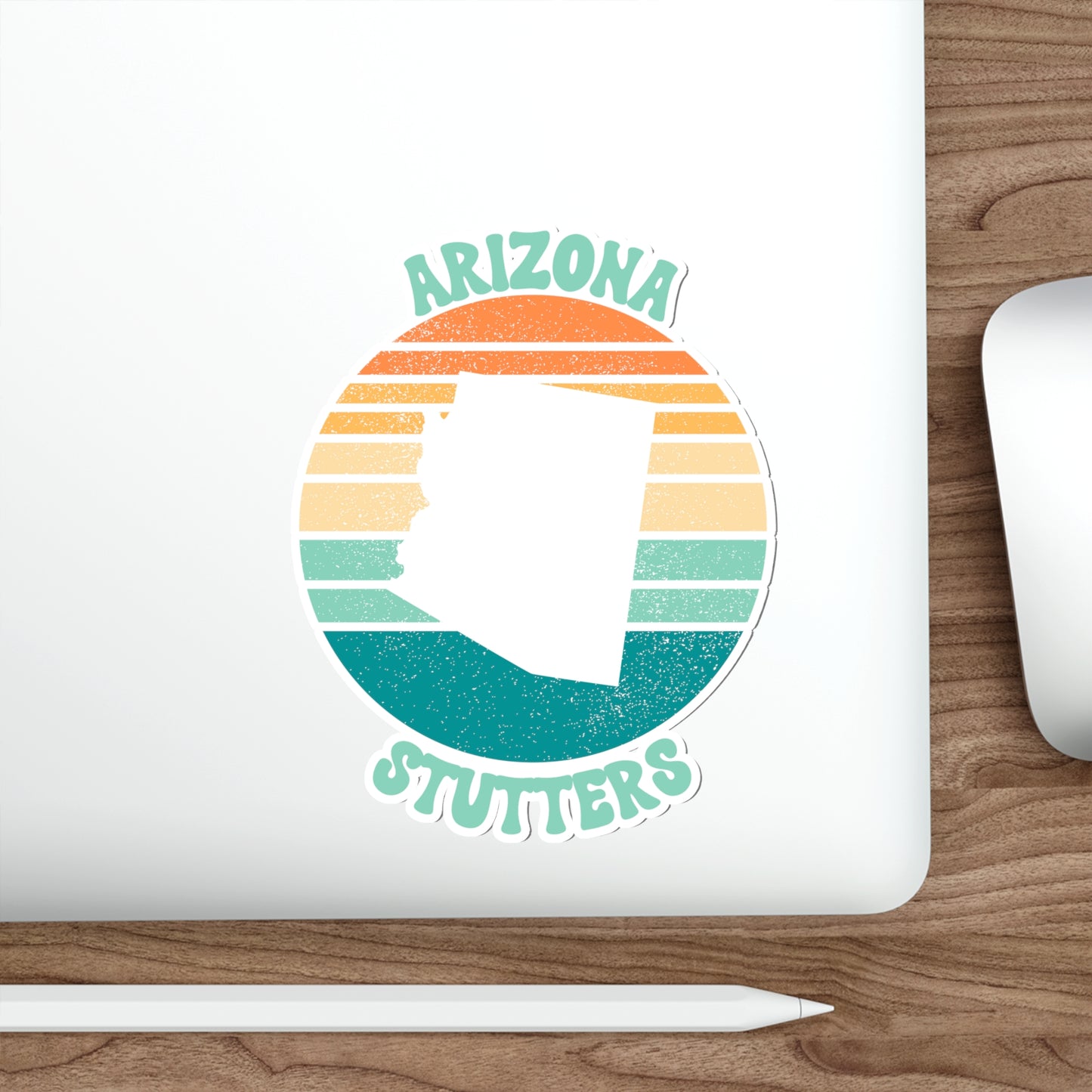 Arizona Stutters Retro Sun Sticker, 3", 4", 5" or 6"