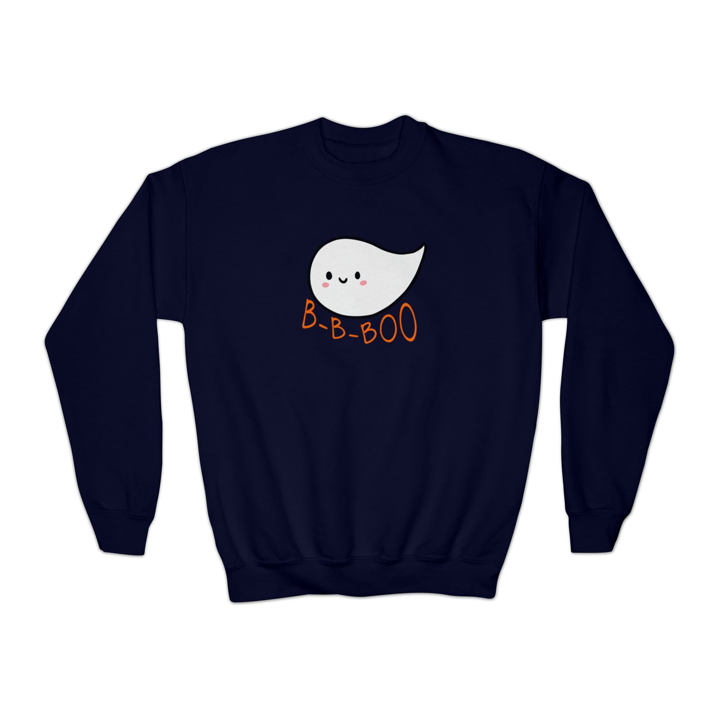 Halloween Stutter Ghost B-B-Boo Youth Sweatshirt