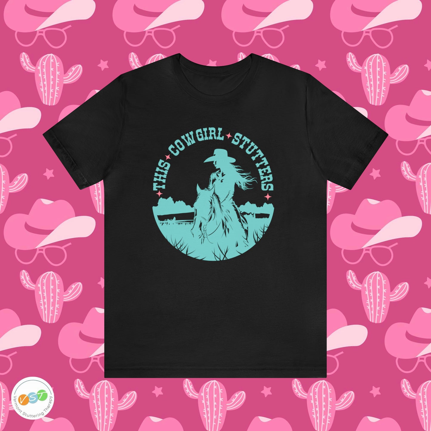 Coastal Cowgirl Stuttering T-shirt for Person Who Stutters